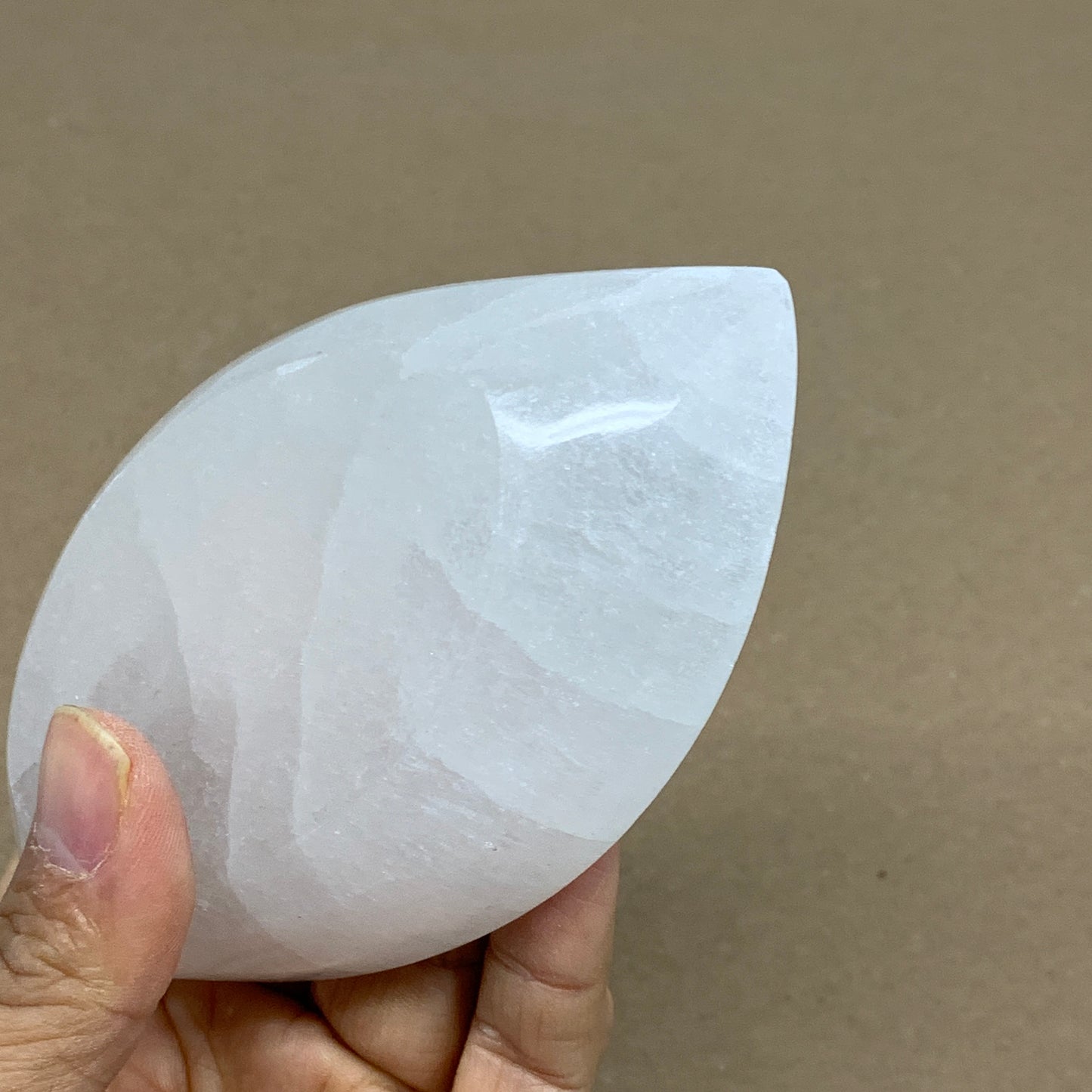 232g, 4.7"x2.7"x1", Natural Eye Shape Selenite Bowl Crystals, B36165