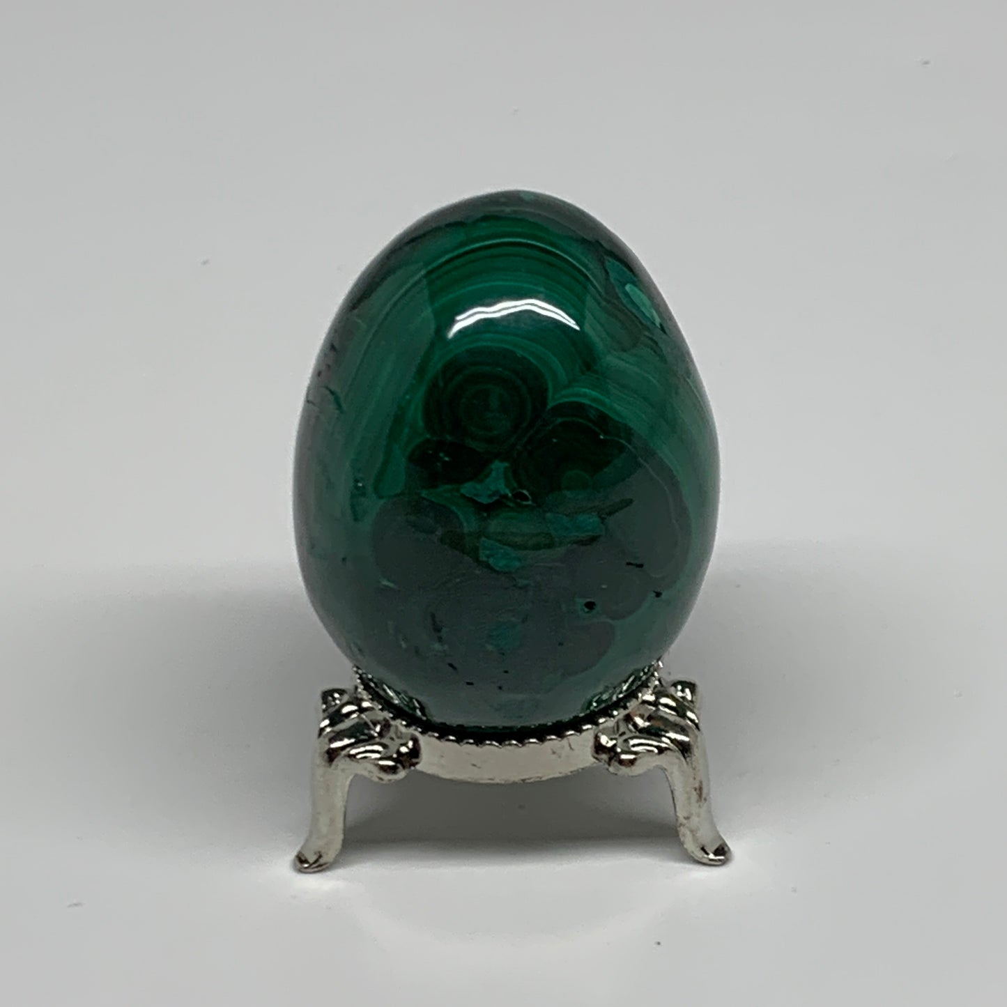 170g, 2.1"x1.5", Natural Solid Malachite Egg Polished Gemstone @Congo, B32772