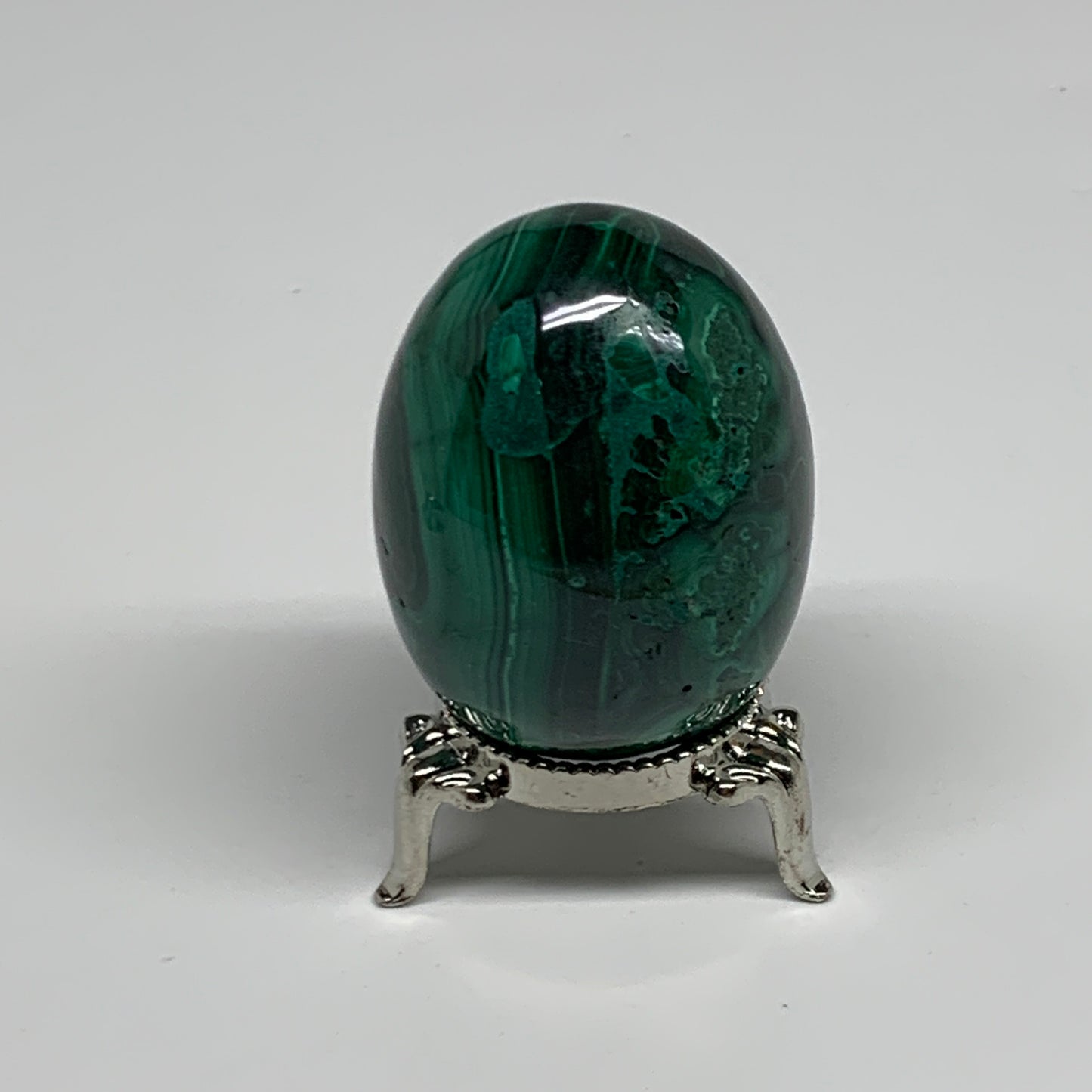 170g, 2.1"x1.5", Natural Solid Malachite Egg Polished Gemstone @Congo, B32772