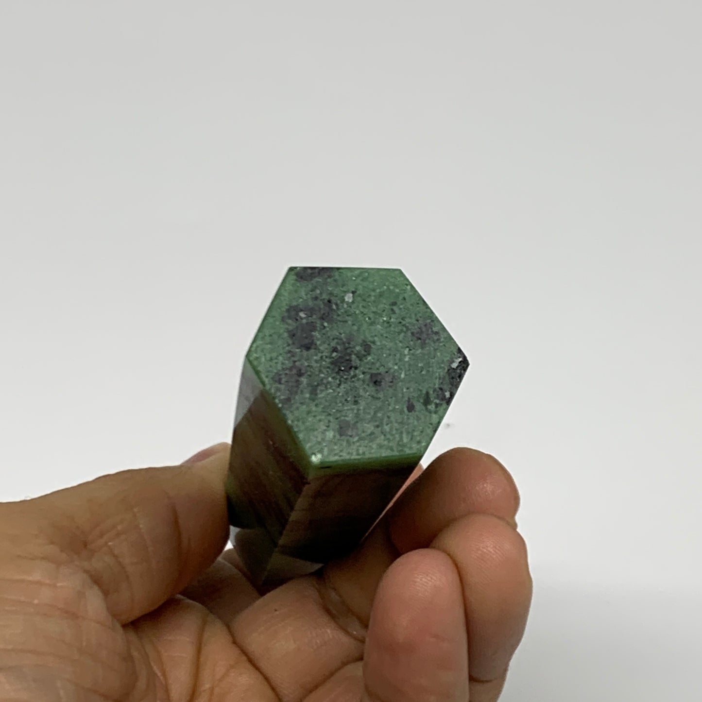 111.9g, 3.5"x1", Natural Ruby Zoisite Tower Point Obelisk @India, B31471