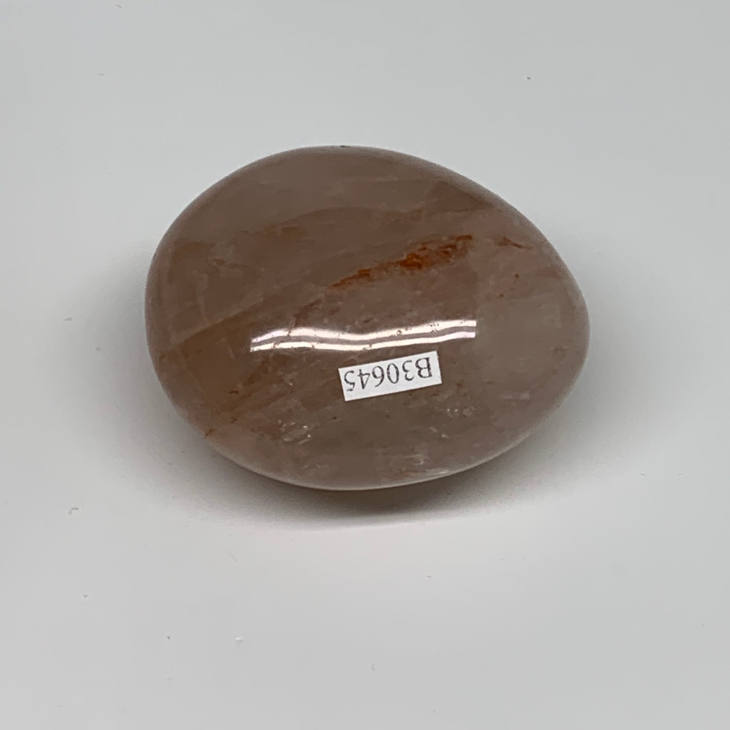 187.2g,2.5"x2.2"x1.5", Red Hematoid Fire Quartz Palm-Stone Crystal Polished, B30