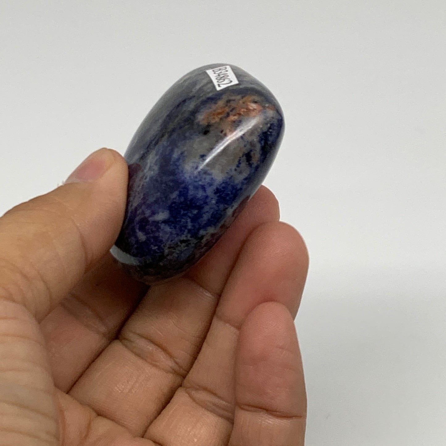79.2g, 2"x2.1"x0.8", Natural Sodalite Heart Polished Gemstone, B34862