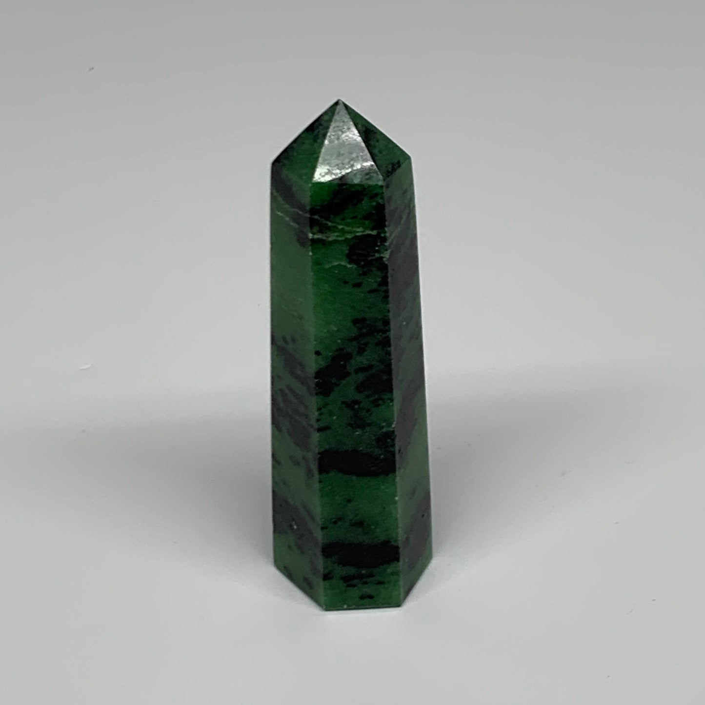 111.9g, 3.5"x1", Natural Ruby Zoisite Tower Point Obelisk @India, B31471