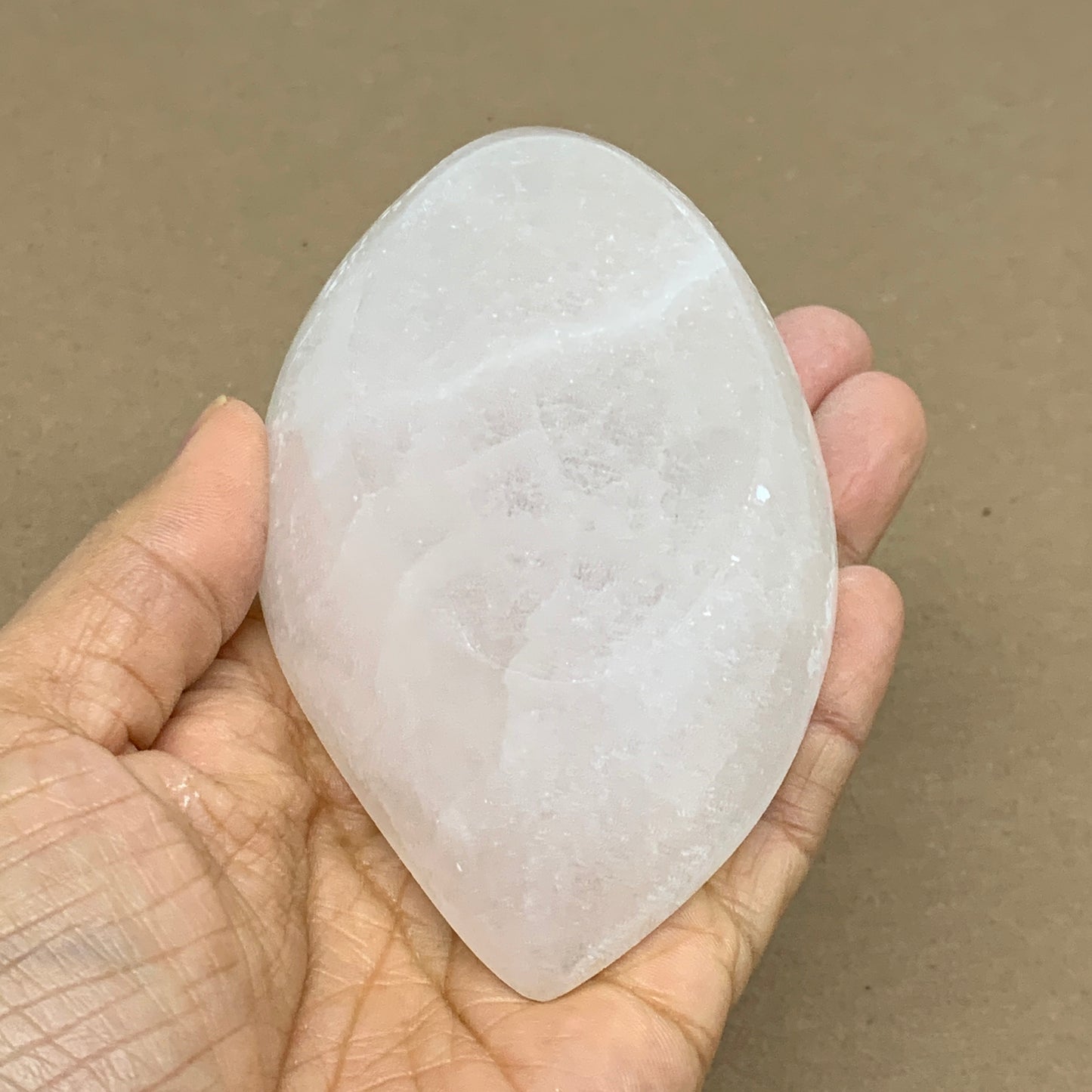 235g, 4.7"x2.7"x1.1", Natural Eye Shape Selenite Bowl Crystals, B36166