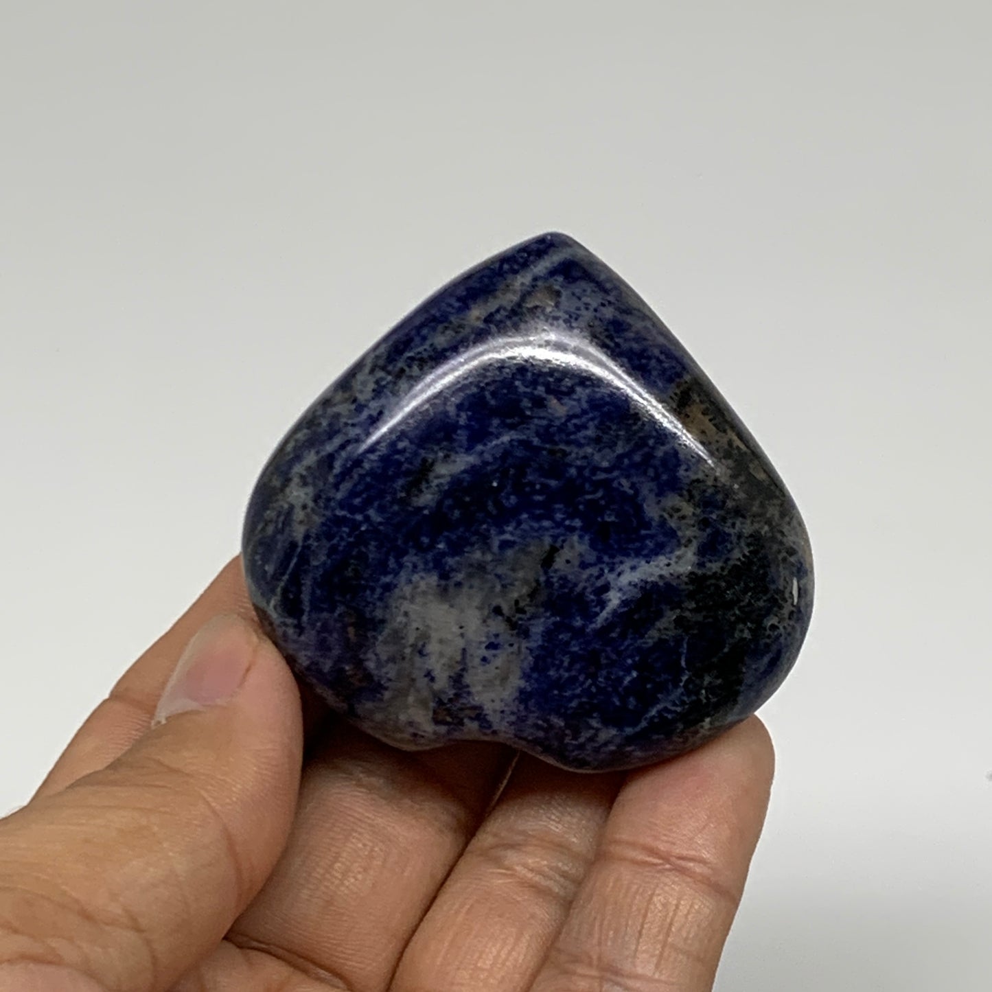 79.2g, 2"x2.1"x0.8", Natural Sodalite Heart Polished Gemstone, B34862