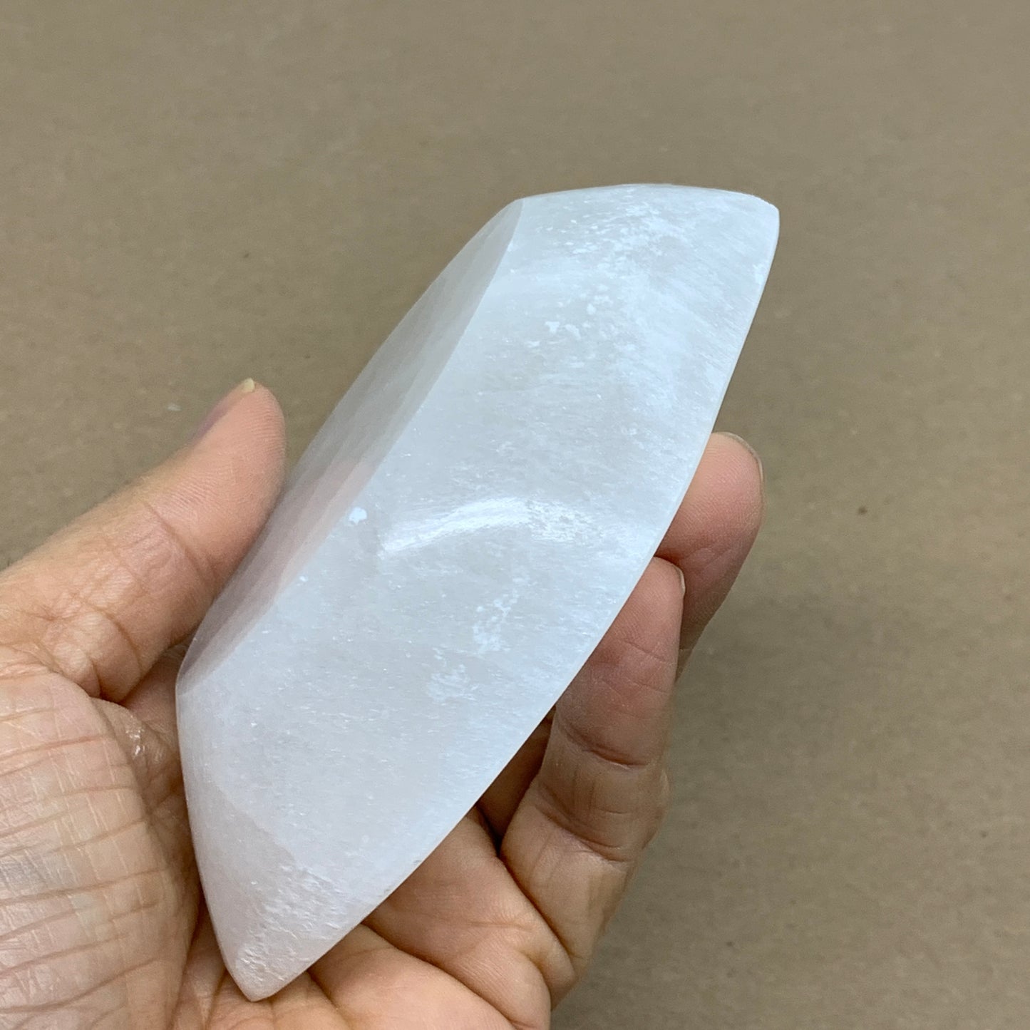 235g, 4.7"x2.7"x1.1", Natural Eye Shape Selenite Bowl Crystals, B36166