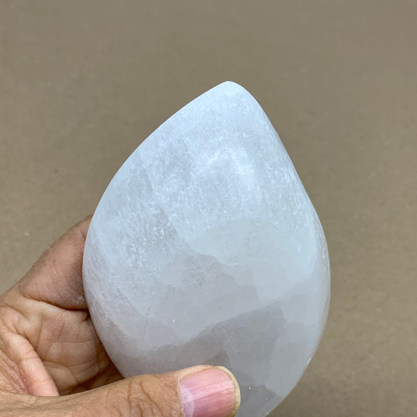 235g, 4.7"x2.7"x1.1", Natural Eye Shape Selenite Bowl Crystals, B36166