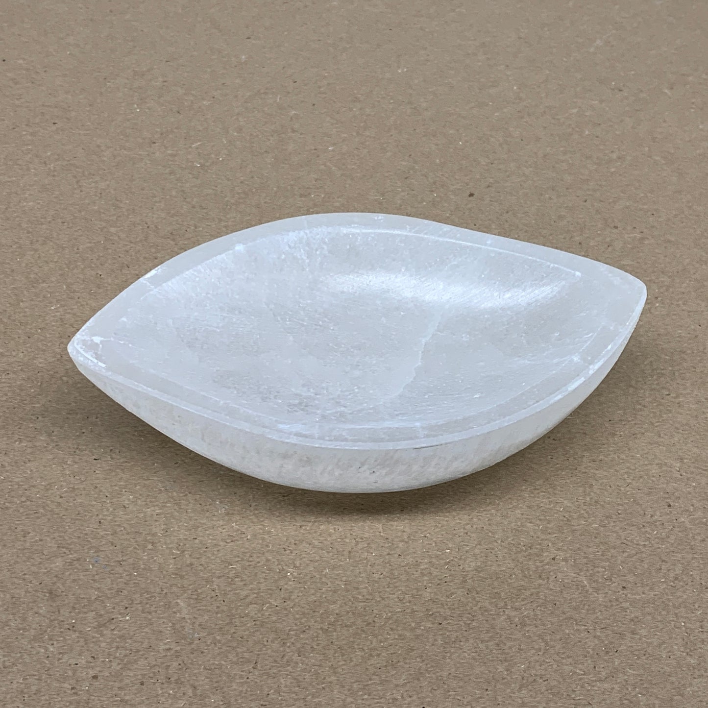 235g, 4.7"x2.7"x1.1", Natural Eye Shape Selenite Bowl Crystals, B36166