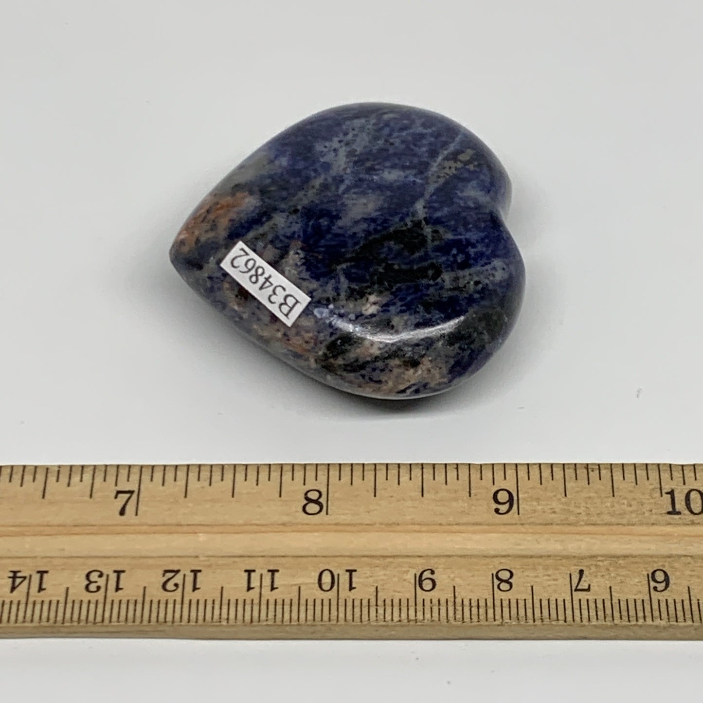 79.2g, 2"x2.1"x0.8", Natural Sodalite Heart Polished Gemstone, B34862