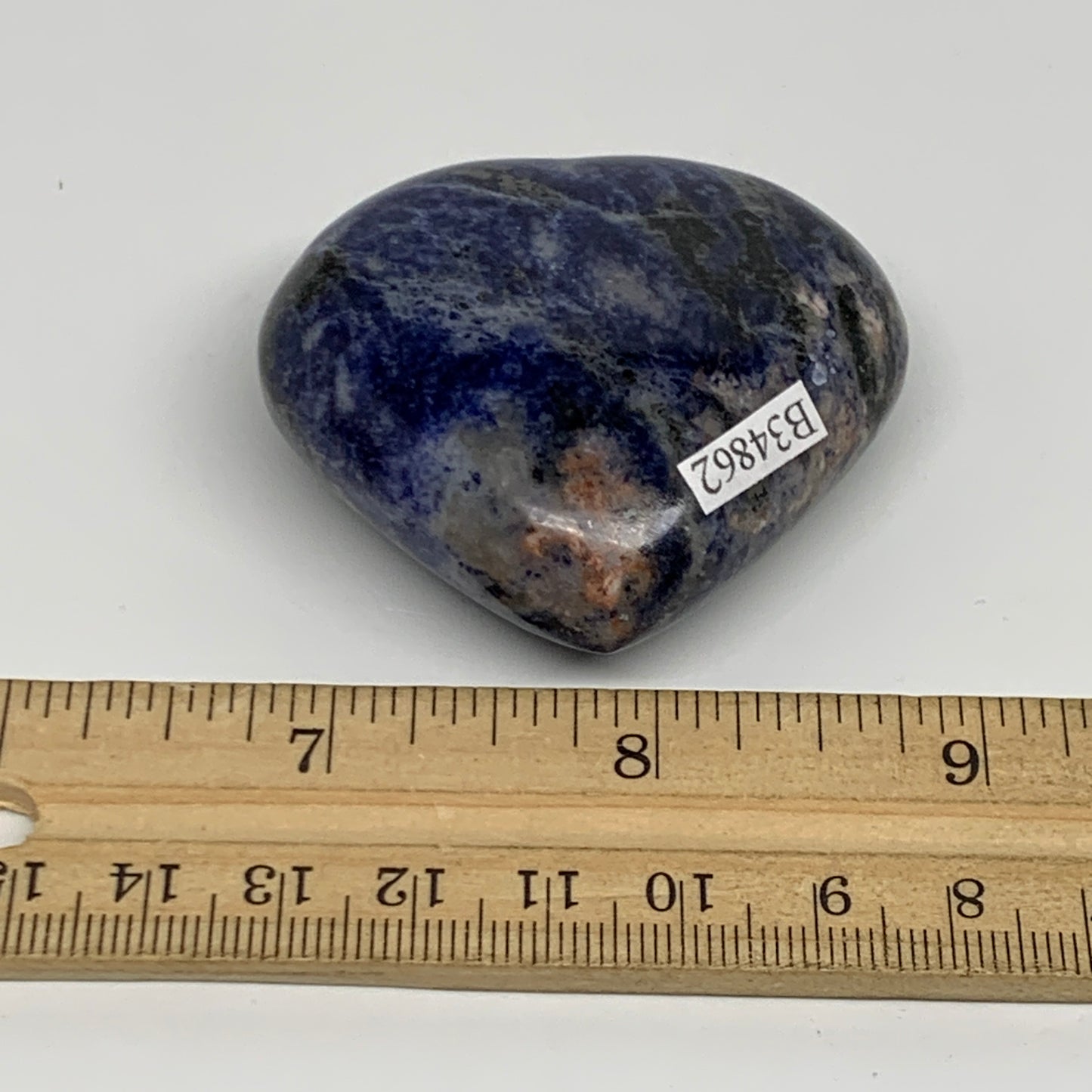 79.2g, 2"x2.1"x0.8", Natural Sodalite Heart Polished Gemstone, B34862