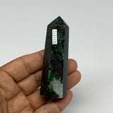 90.2g, 3.1"x0.9", Natural Ruby Zoisite Tower Point Obelisk @India, B31472