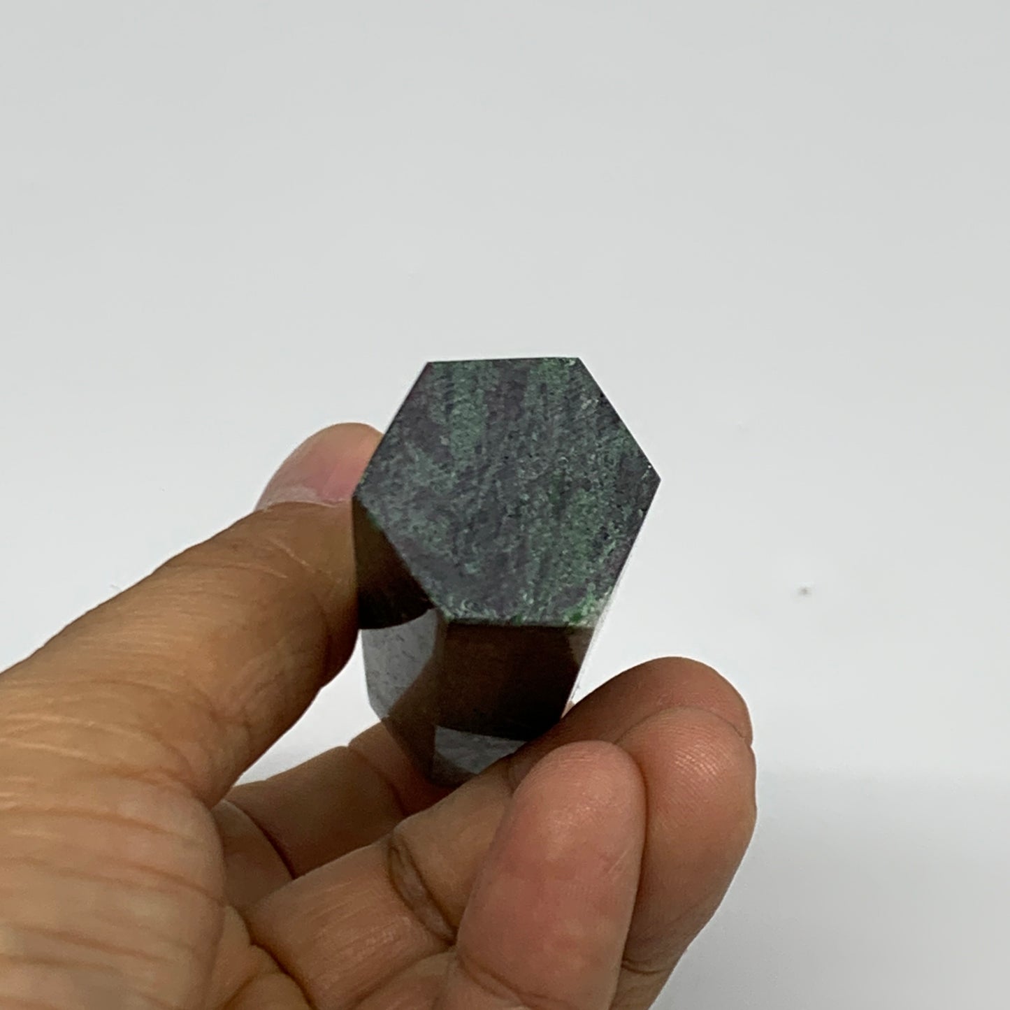 90.2g, 3.1"x0.9", Natural Ruby Zoisite Tower Point Obelisk @India, B31472