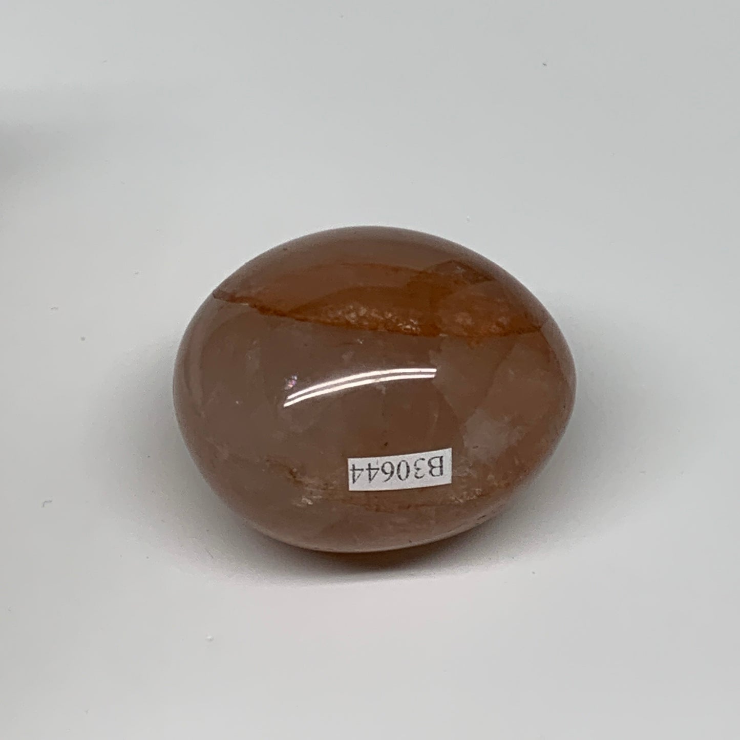 133.3g,2.1"x1.8"x1.5", Red Hematoid Fire Quartz Palm-Stone Crystal Polished, B30