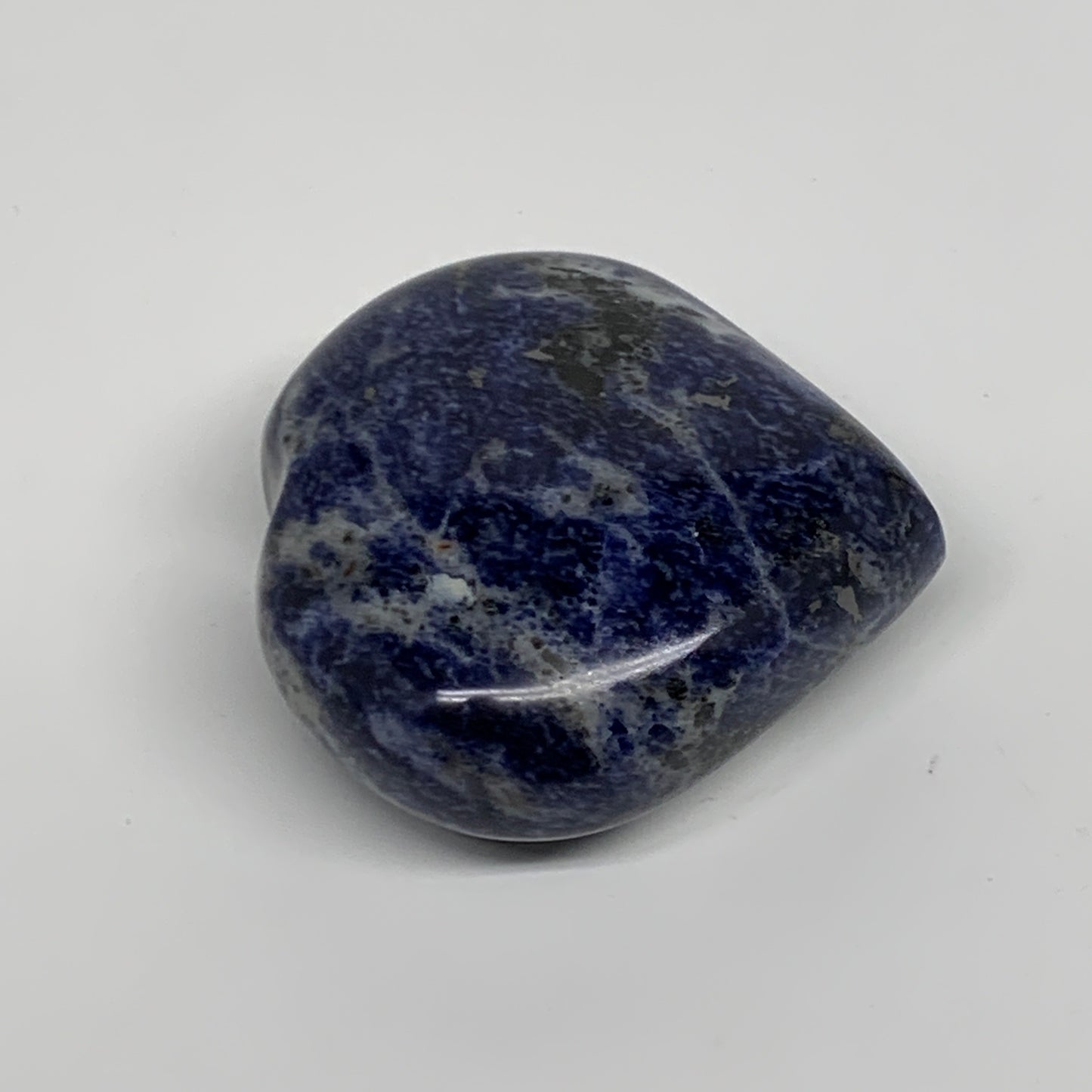 83.2g, 2"x2.1"x0.9", Natural Sodalite Heart Polished Gemstone, B34863
