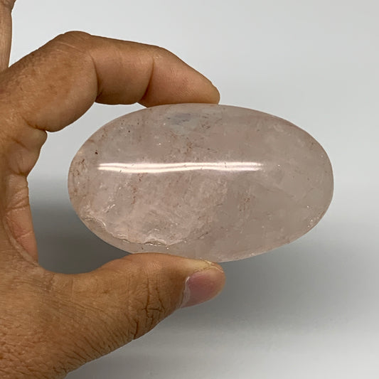 101.5g,2.8"x1.7"x0.9", Red Hematoid Fire Quartz Palm-Stone Crystal Polished, B30