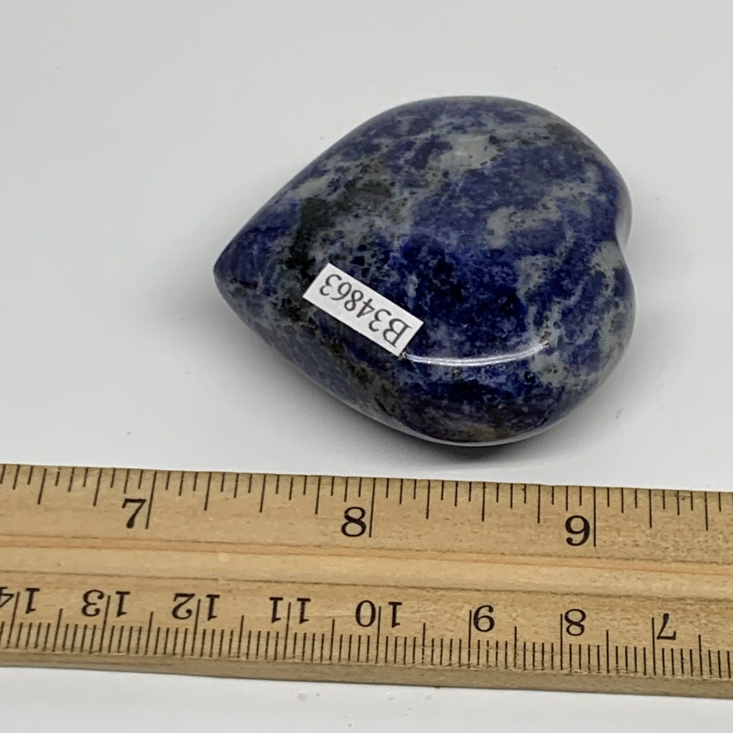 83.2g, 2"x2.1"x0.9", Natural Sodalite Heart Polished Gemstone, B34863
