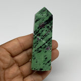 124.5g, 3.3"x1", Natural Ruby Zoisite Tower Point Obelisk @India, B31473