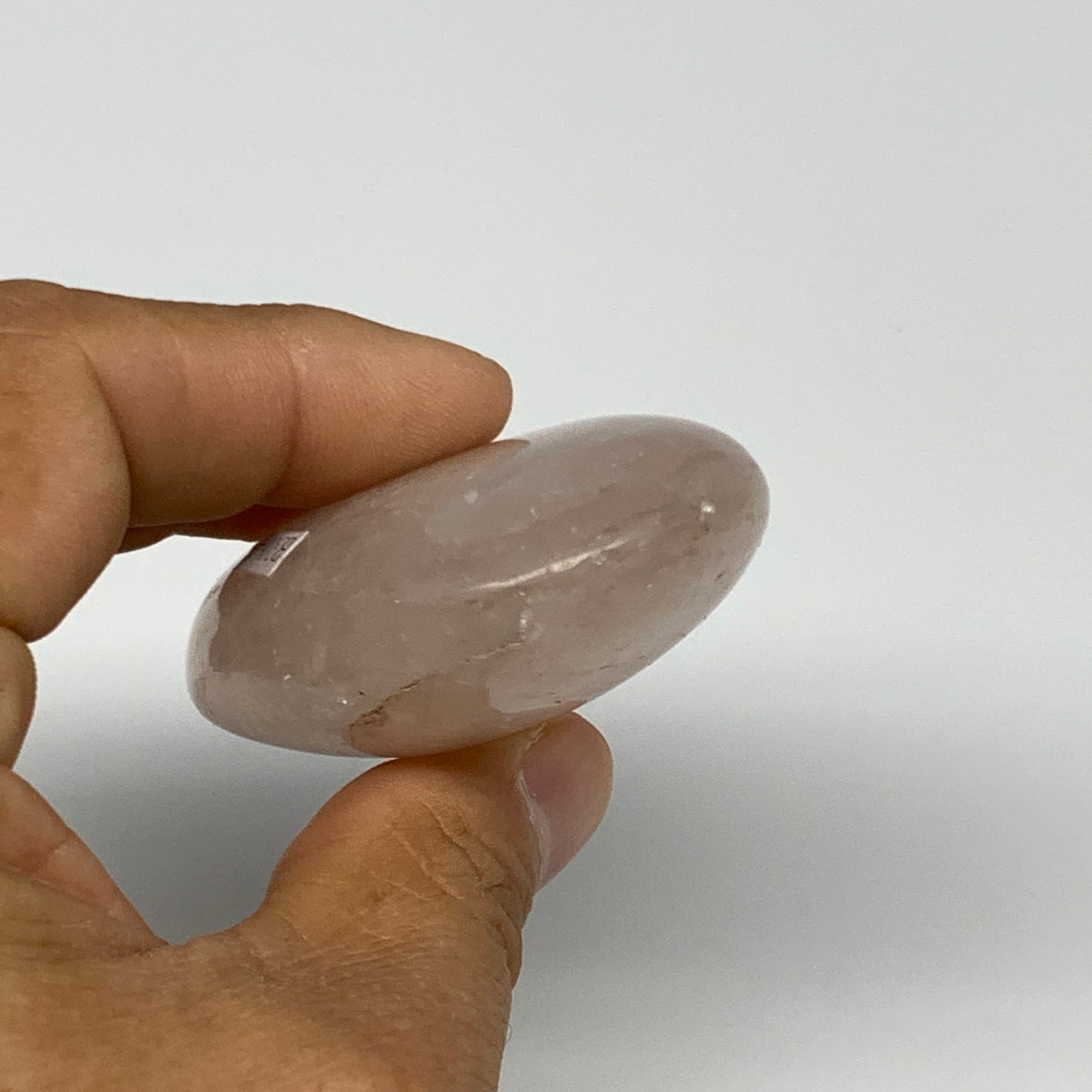 101.5g,2.8"x1.7"x0.9", Red Hematoid Fire Quartz Palm-Stone Crystal Polished, B30