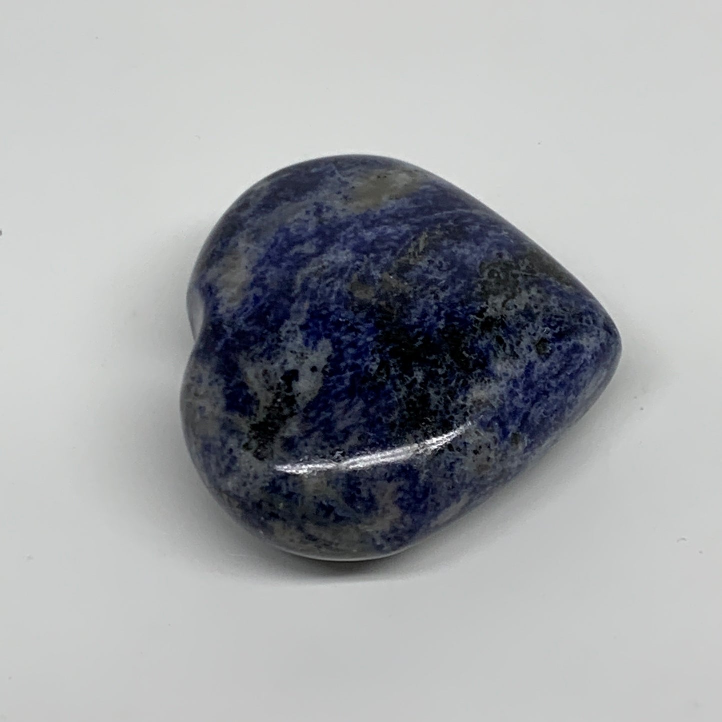 77.1g, 1.9"x2.1"x0.9", Natural Sodalite Heart Polished Gemstone, B34864