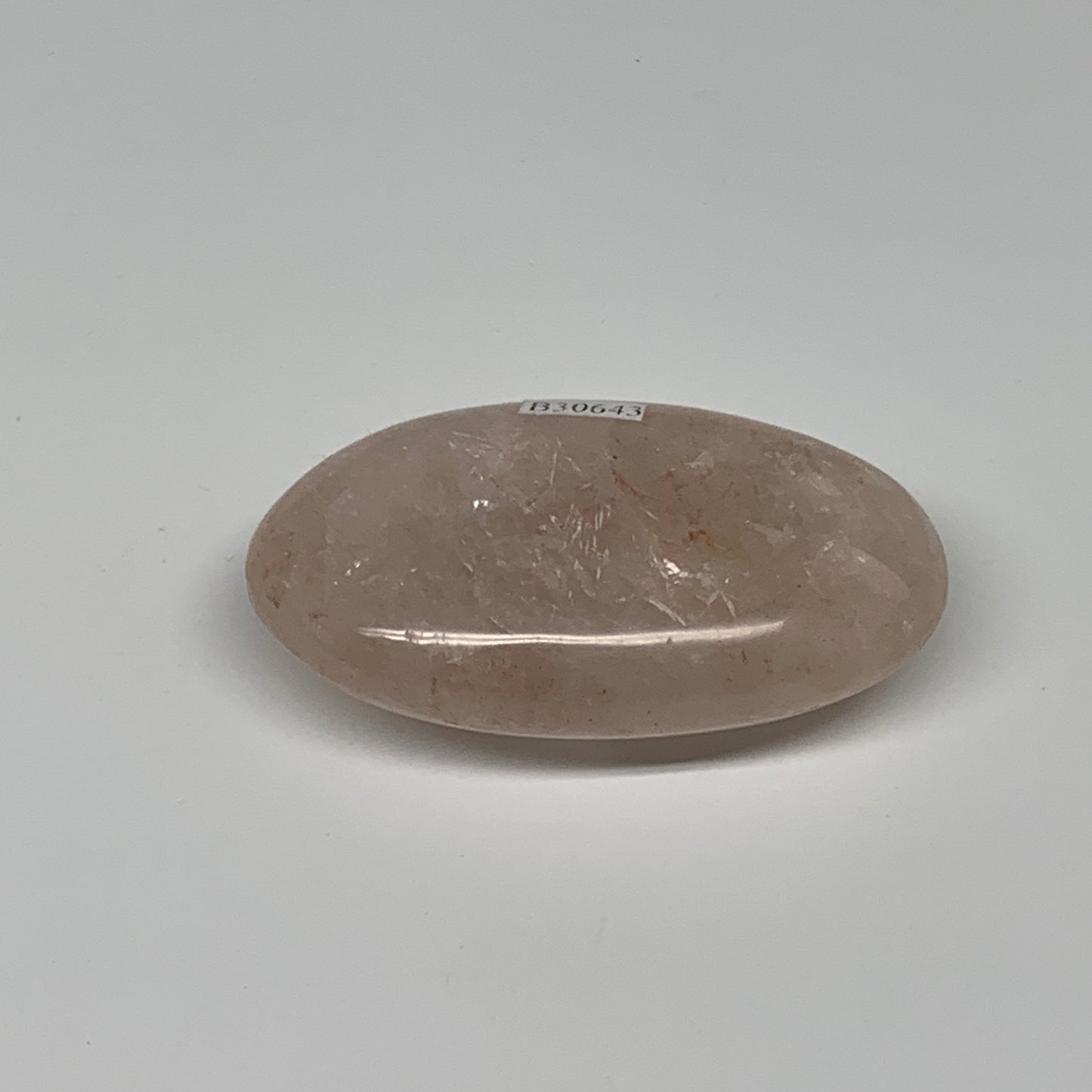 101.5g,2.8"x1.7"x0.9", Red Hematoid Fire Quartz Palm-Stone Crystal Polished, B30