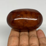 168.9g, 2.7"x1.7"x1.6", Red Carnelian Palm-Stone Gem Crystal Polished, B28393