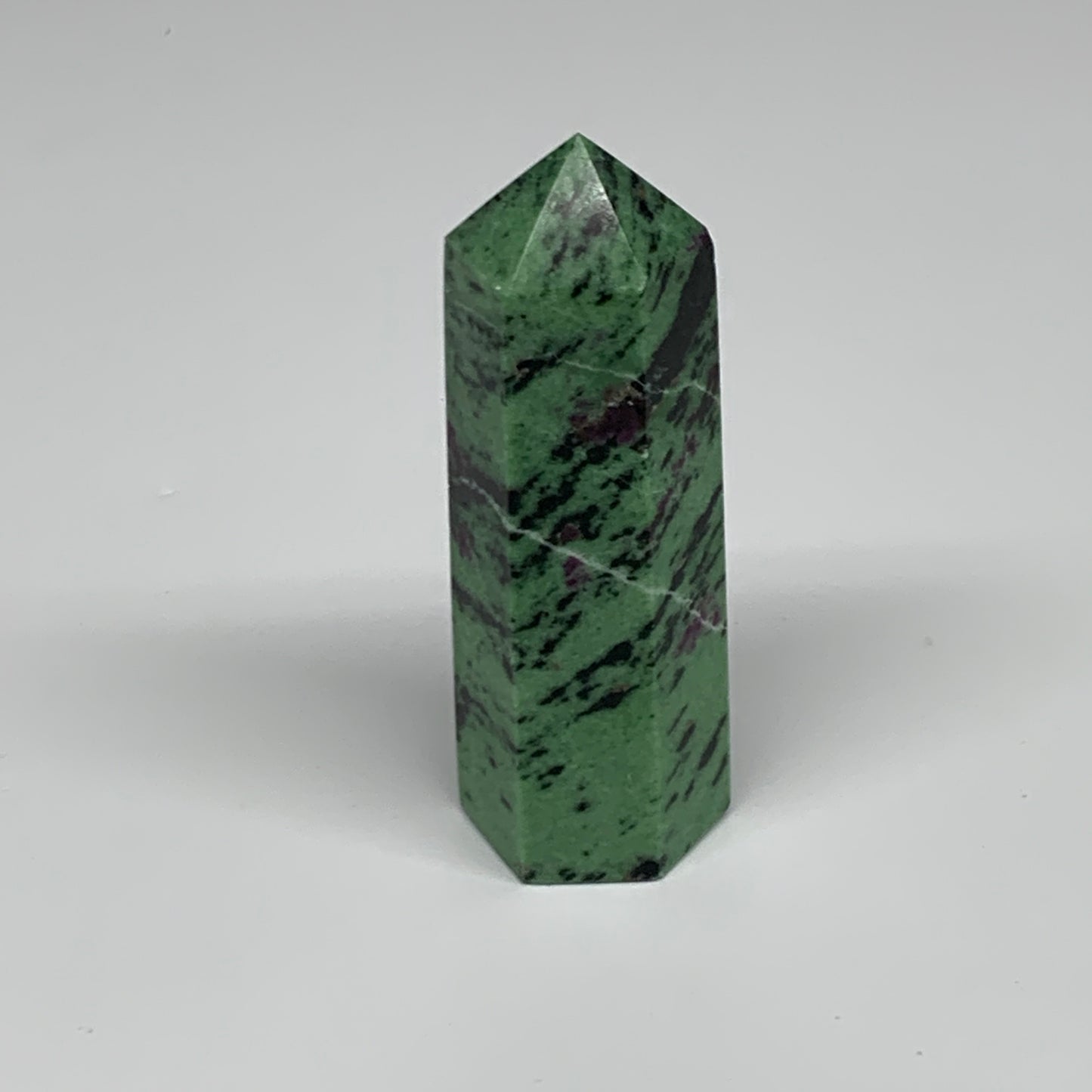 124.5g, 3.3"x1", Natural Ruby Zoisite Tower Point Obelisk @India, B31473