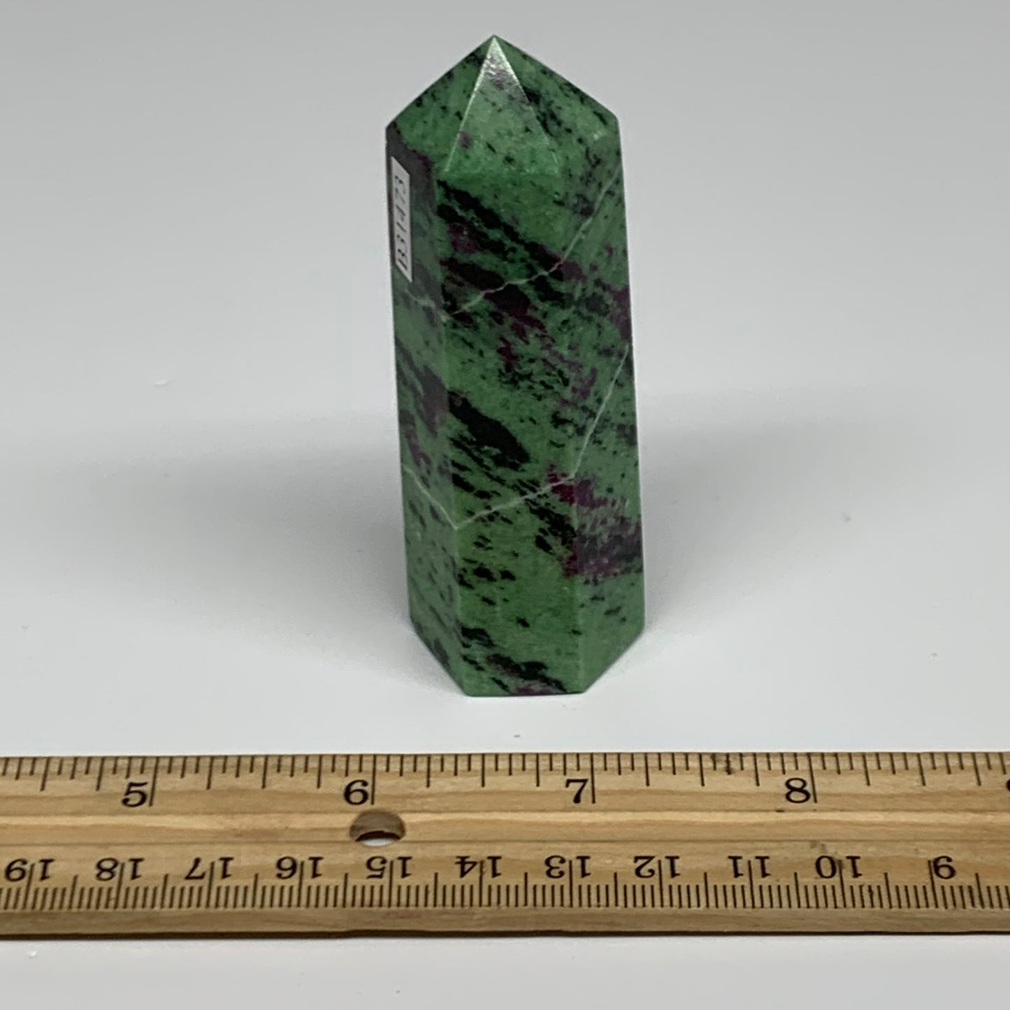 124.5g, 3.3"x1", Natural Ruby Zoisite Tower Point Obelisk @India, B31473