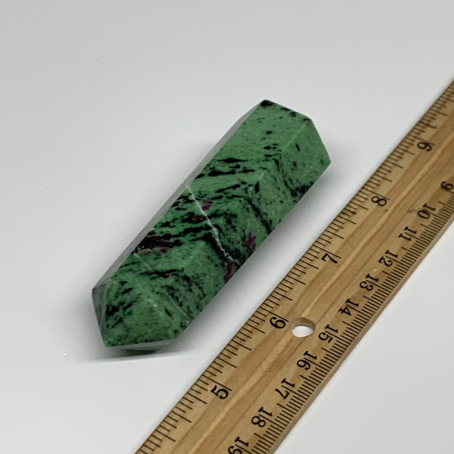 124.5g, 3.3"x1", Natural Ruby Zoisite Tower Point Obelisk @India, B31473