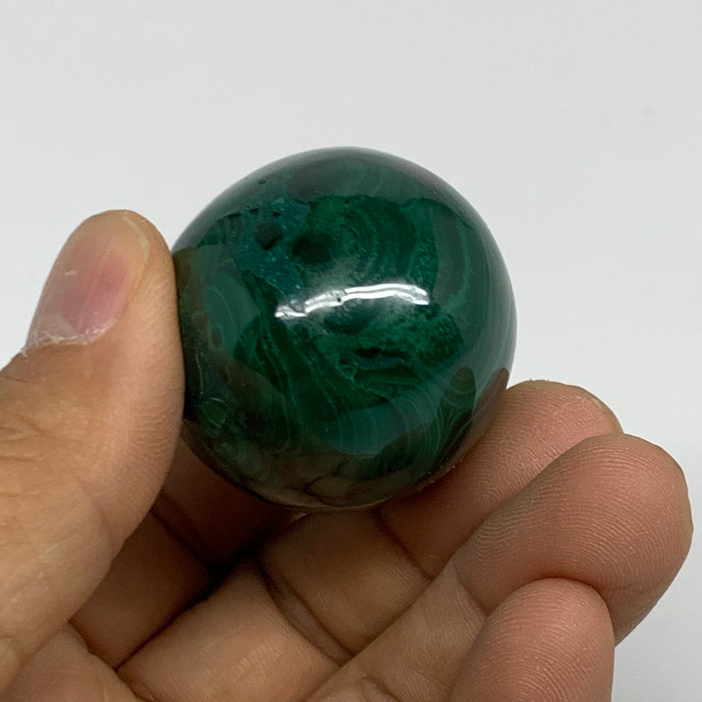 104.5g, 1.8"x1.4", Natural Solid Malachite Egg Polished Gemstone @Congo, B32776