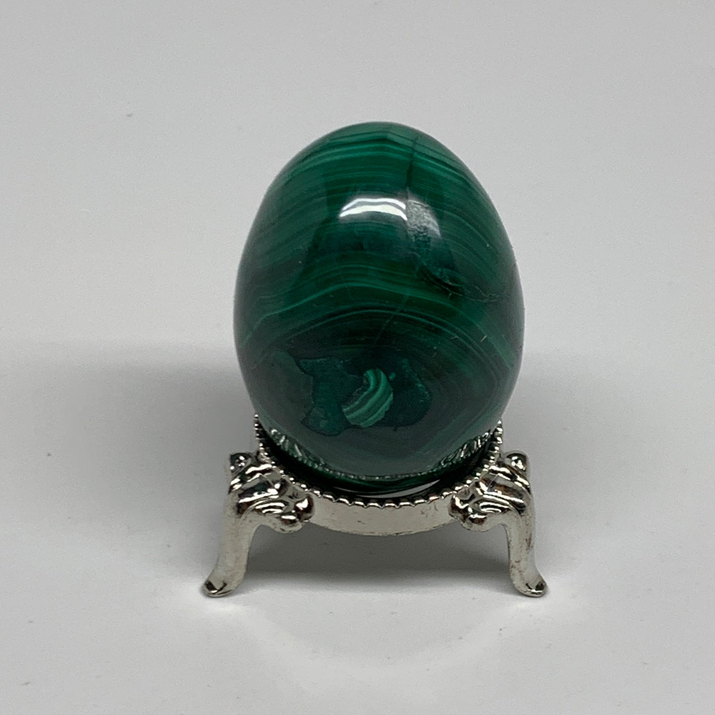 104.5g, 1.8"x1.4", Natural Solid Malachite Egg Polished Gemstone @Congo, B32776