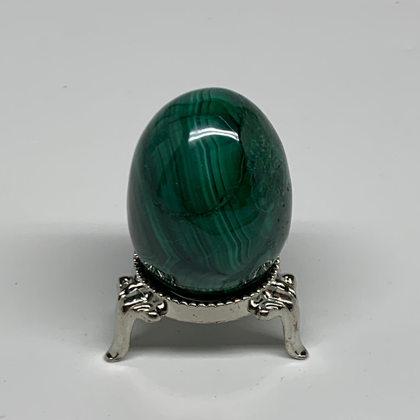 104.5g, 1.8"x1.4", Natural Solid Malachite Egg Polished Gemstone @Congo, B32776