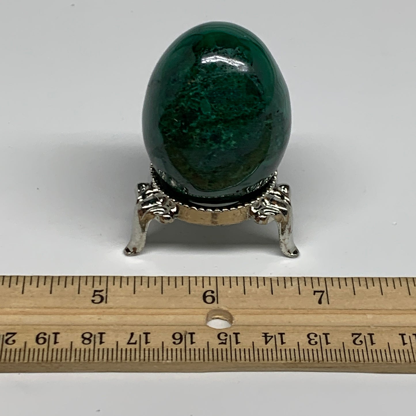 104.5g, 1.8"x1.4", Natural Solid Malachite Egg Polished Gemstone @Congo, B32776