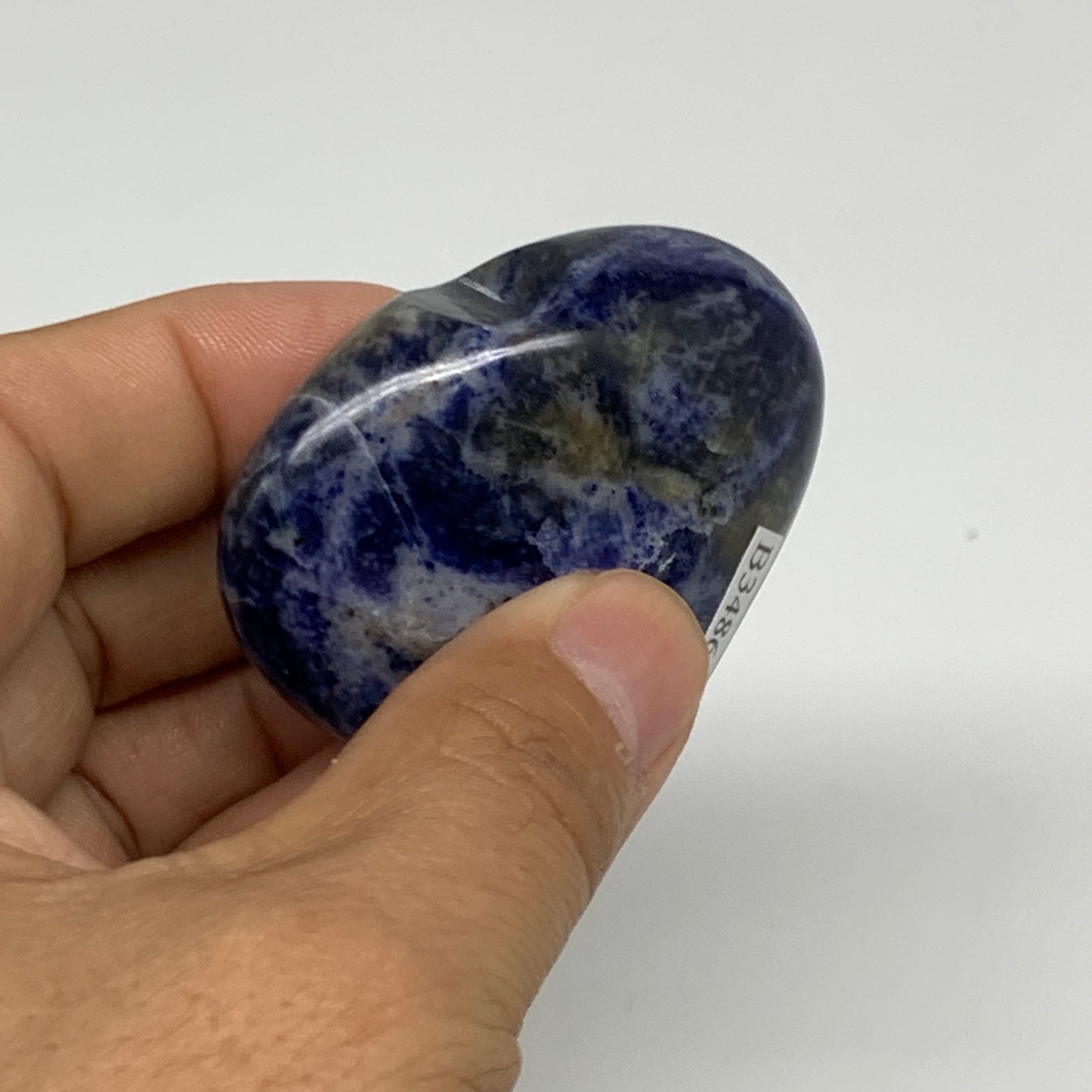 73.6g, 2"x2.2"x0.8", Natural Sodalite Heart Polished Gemstone, B34866