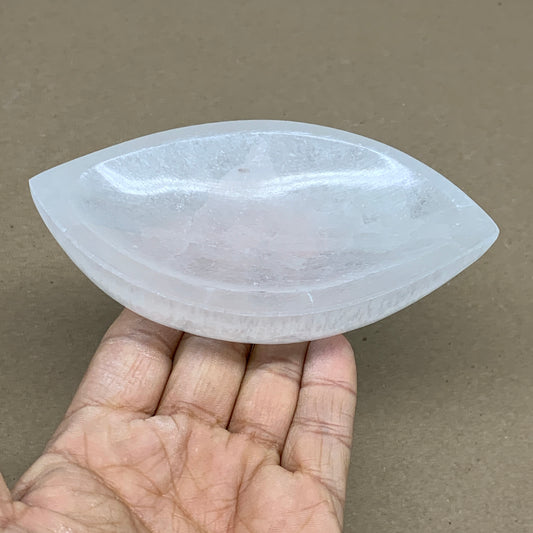 226g, 4.7"x2.6"x1.1", Natural Eye Shape Selenite Bowl Crystals, B36170
