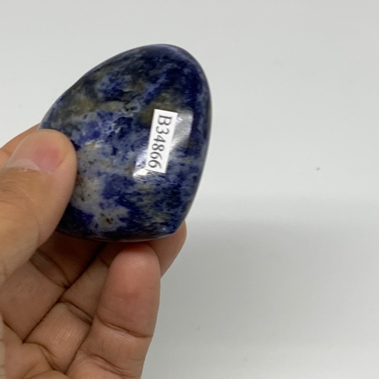 73.6g, 2"x2.2"x0.8", Natural Sodalite Heart Polished Gemstone, B34866