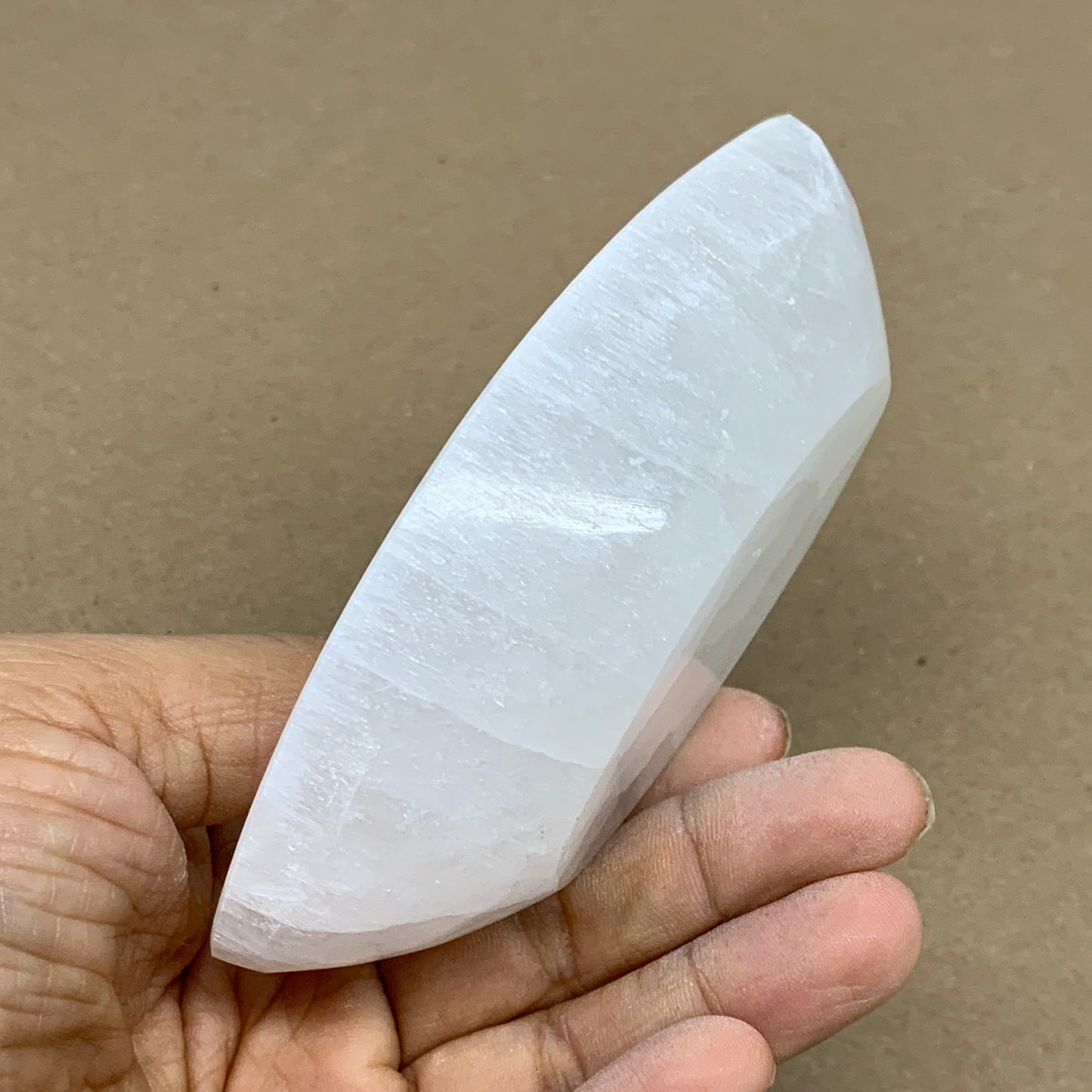 226g, 4.7"x2.6"x1.1", Natural Eye Shape Selenite Bowl Crystals, B36170