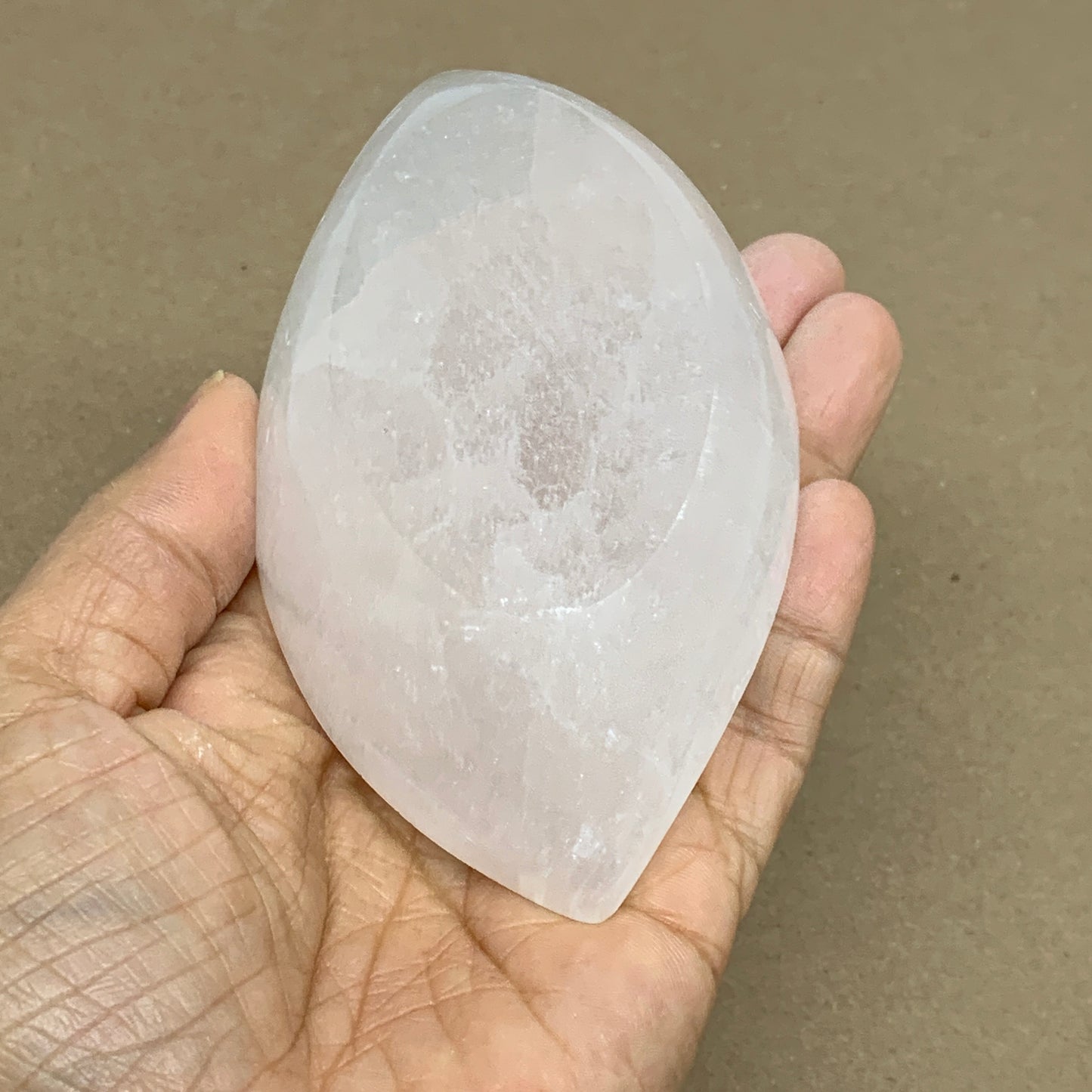 226g, 4.7"x2.6"x1.1", Natural Eye Shape Selenite Bowl Crystals, B36170