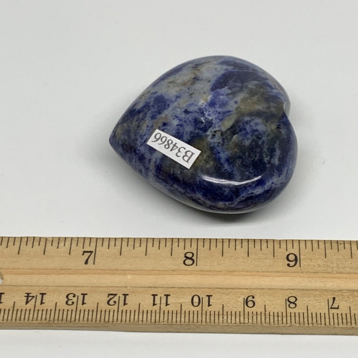 73.6g, 2"x2.2"x0.8", Natural Sodalite Heart Polished Gemstone, B34866