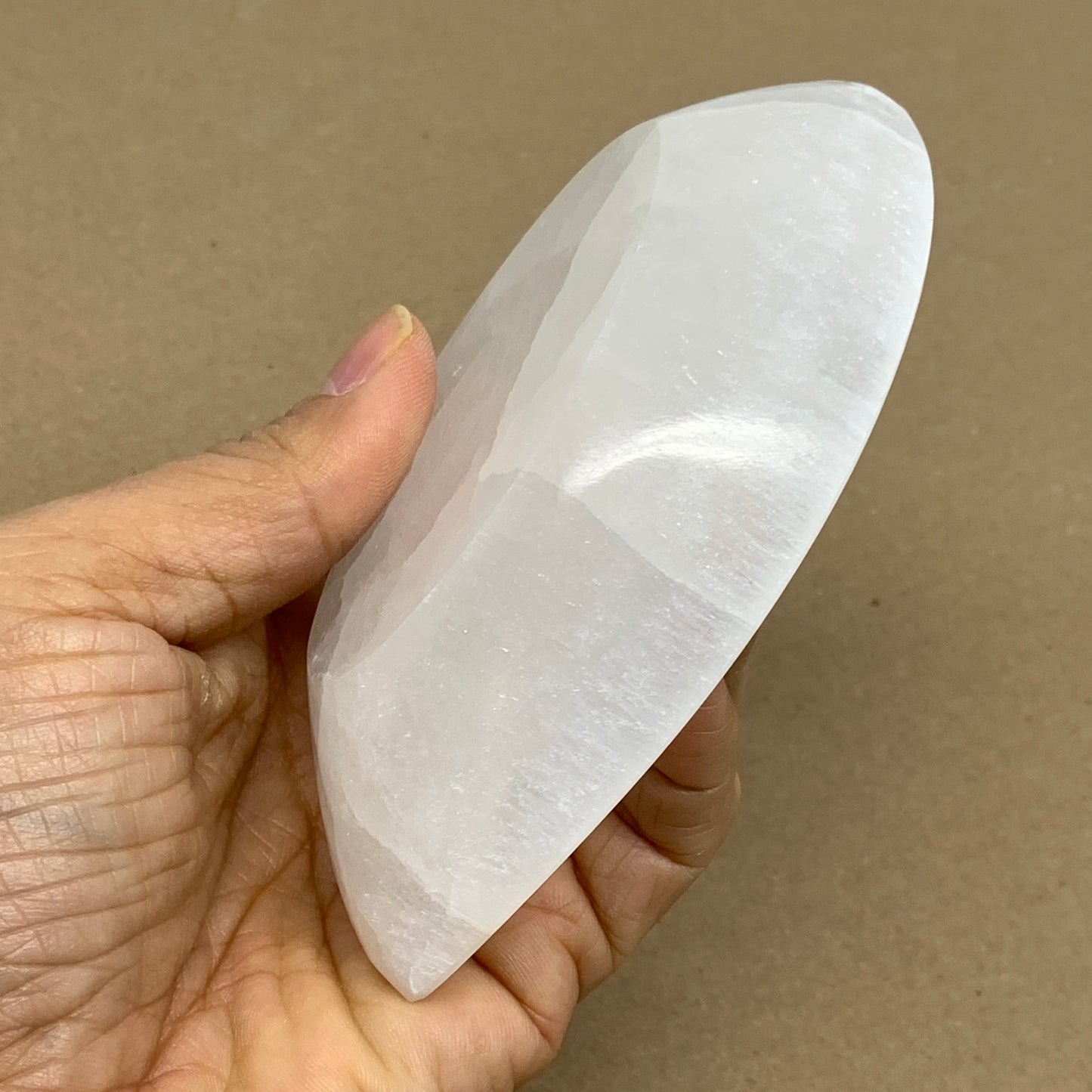 226g, 4.7"x2.6"x1.1", Natural Eye Shape Selenite Bowl Crystals, B36170