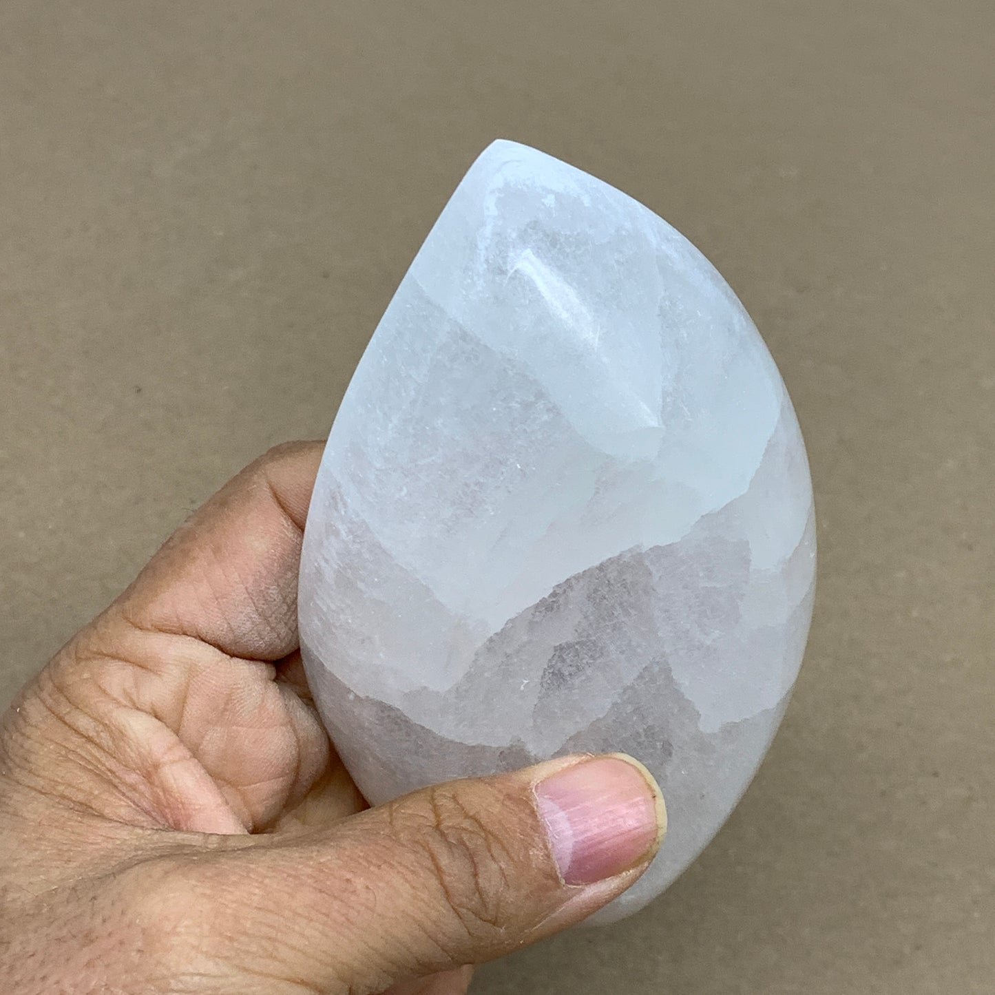 226g, 4.7"x2.6"x1.1", Natural Eye Shape Selenite Bowl Crystals, B36170