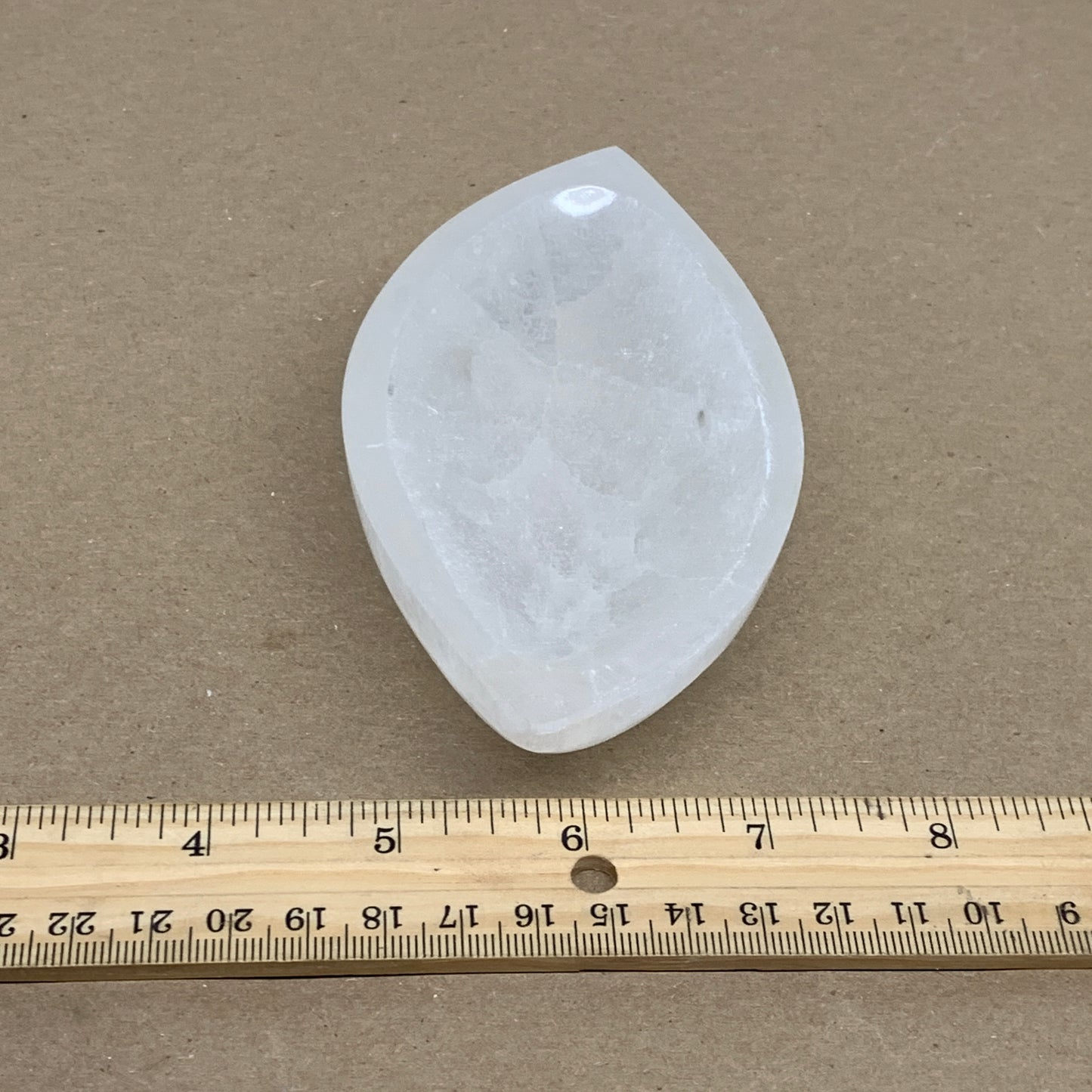 226g, 4.7"x2.6"x1.1", Natural Eye Shape Selenite Bowl Crystals, B36170