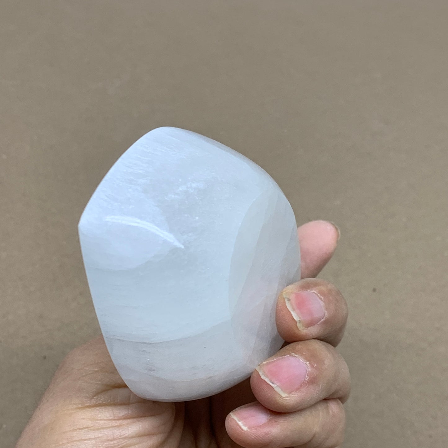 224g, 4.6"x2.7"x1.1", Natural Eye Shape Selenite Bowl Crystals, B36171