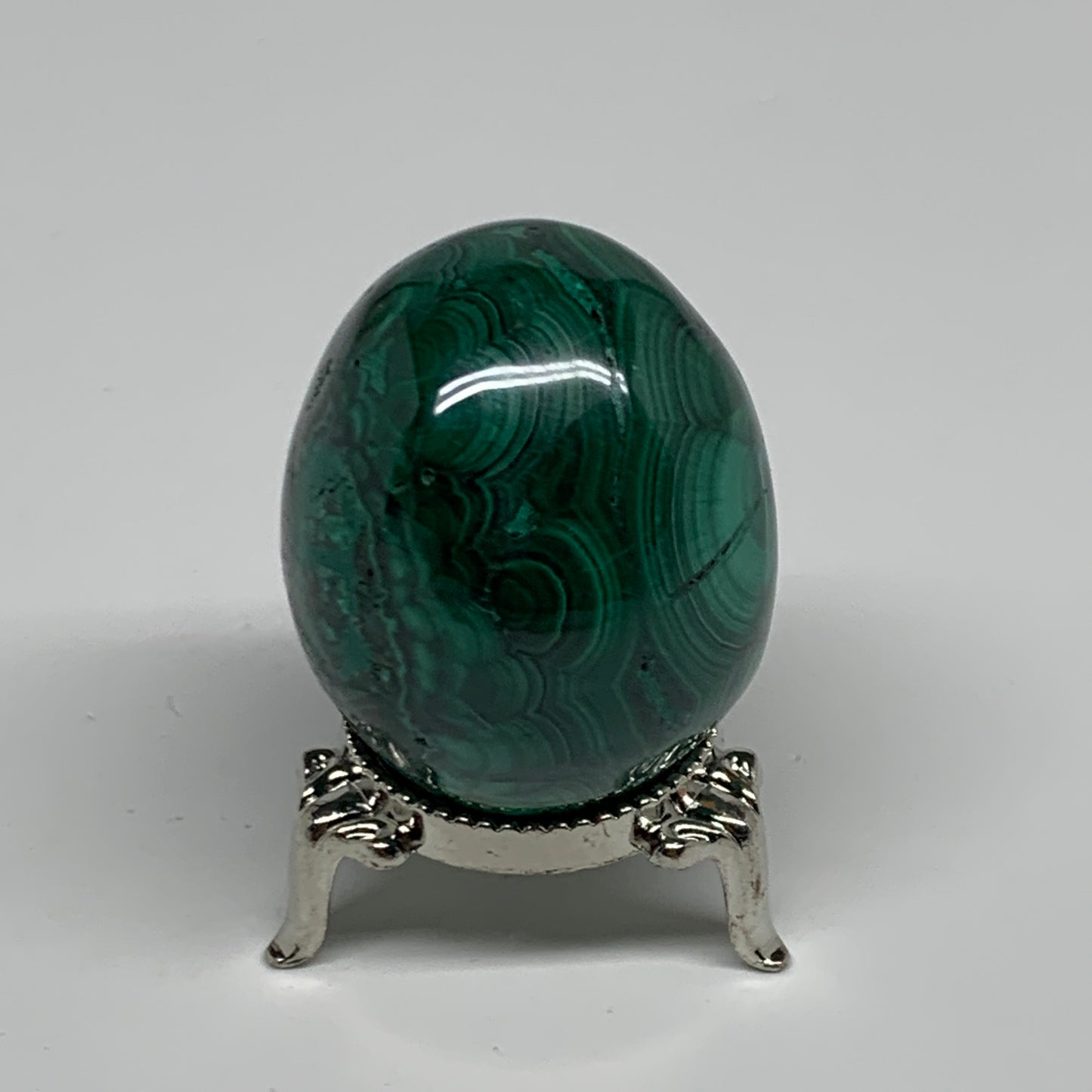 144.9g, 1.9"x1.6", Natural Solid Malachite Egg Polished Gemstone @Congo, B32778