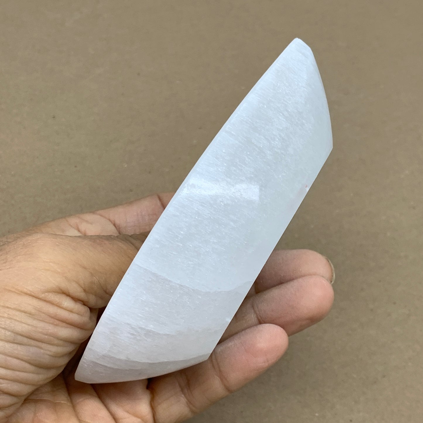 226g, 4.7"x2.6"x1.1", Natural Eye Shape Selenite Bowl Crystals, B36172