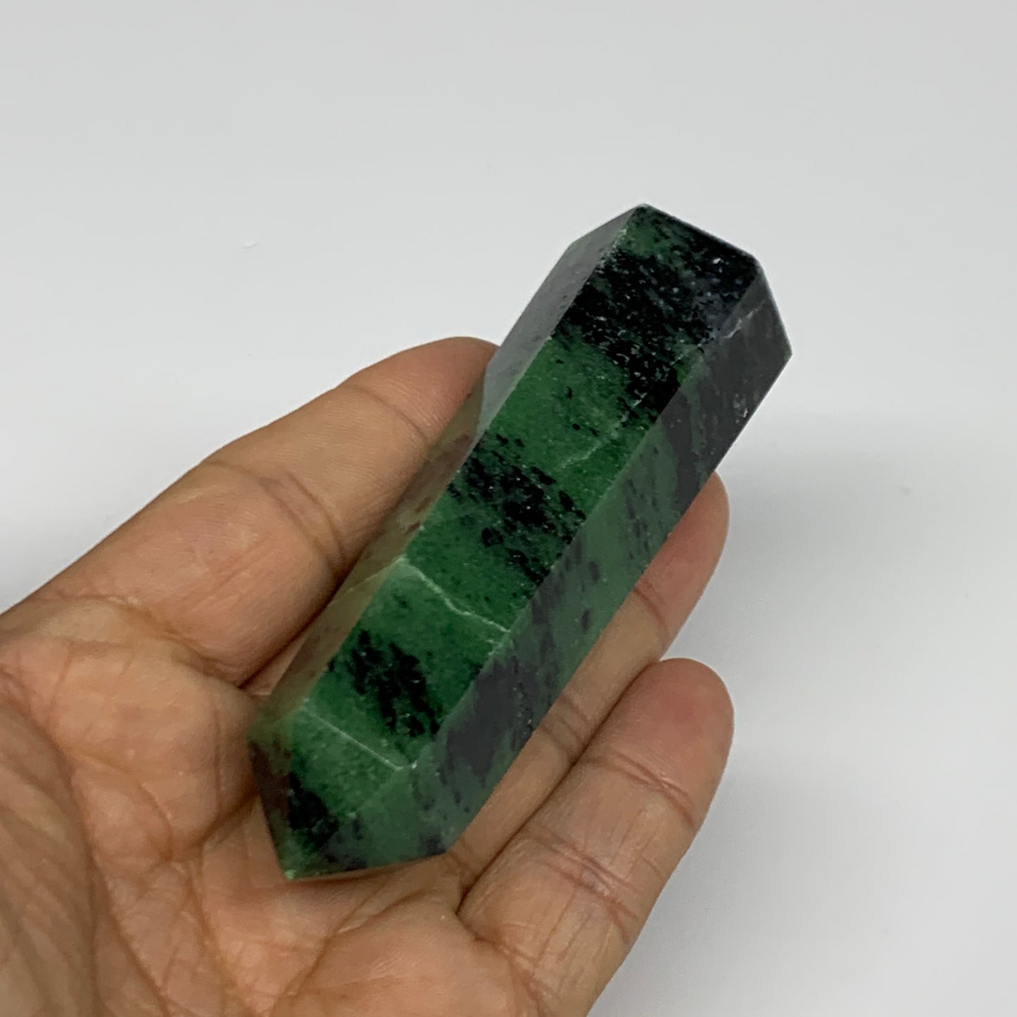 118.2g, 3.4"x1", Natural Ruby Zoisite Tower Point Obelisk @India, B31475