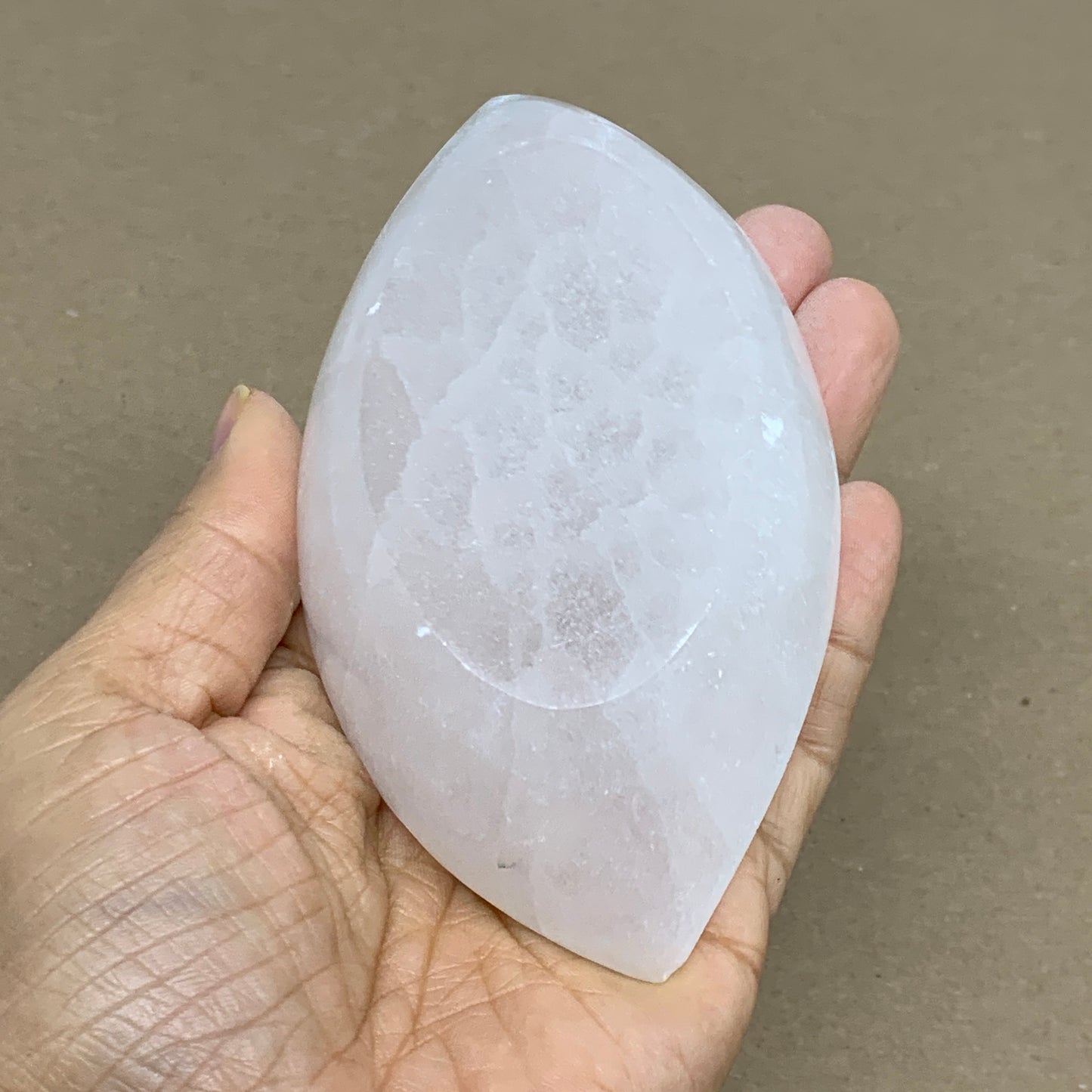 226g, 4.7"x2.6"x1.1", Natural Eye Shape Selenite Bowl Crystals, B36172