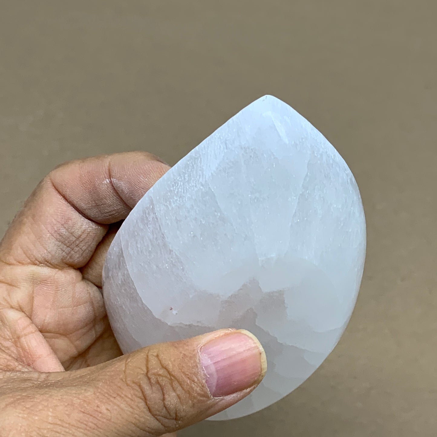 226g, 4.7"x2.6"x1.1", Natural Eye Shape Selenite Bowl Crystals, B36172