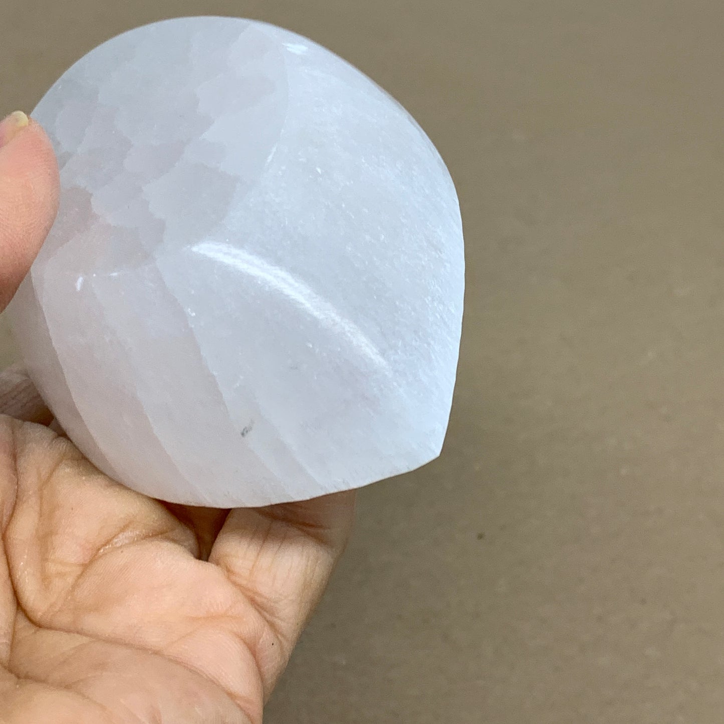 226g, 4.7"x2.6"x1.1", Natural Eye Shape Selenite Bowl Crystals, B36172