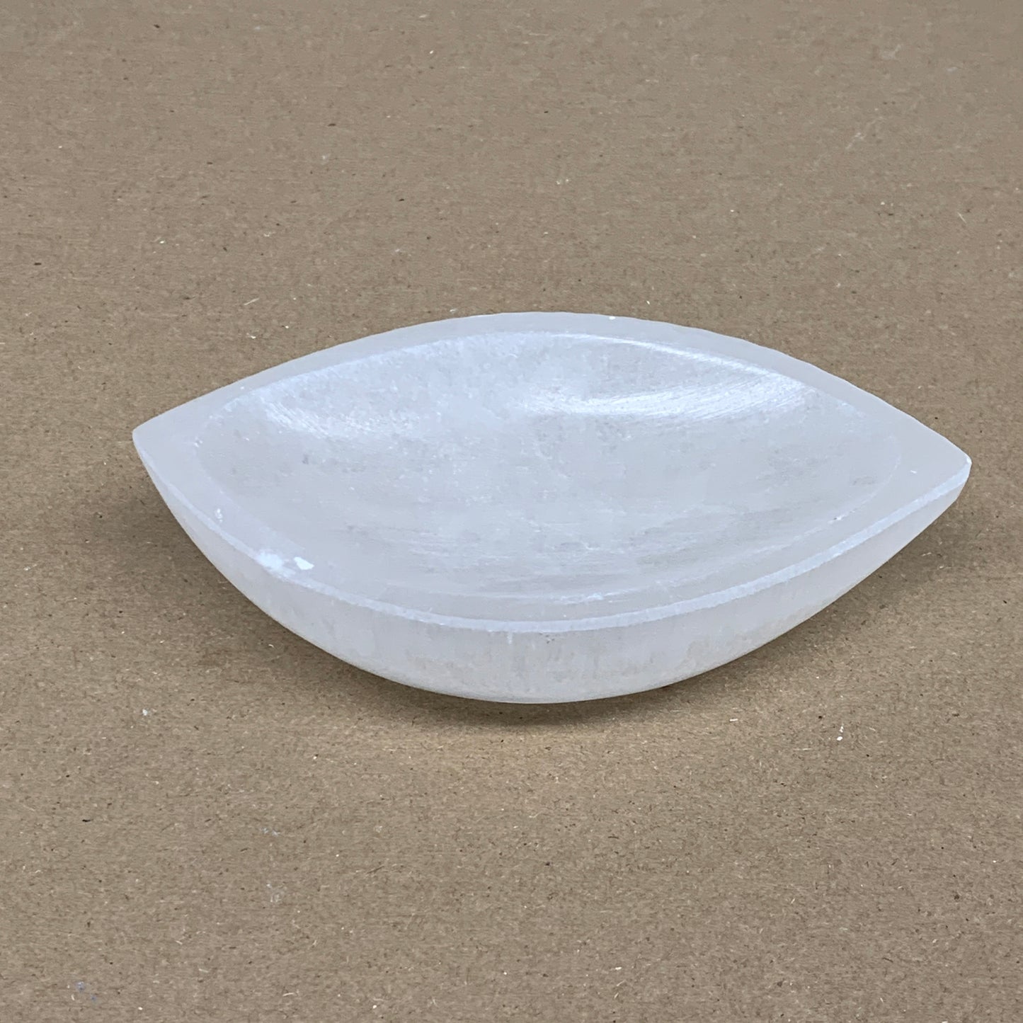 226g, 4.7"x2.6"x1.1", Natural Eye Shape Selenite Bowl Crystals, B36172