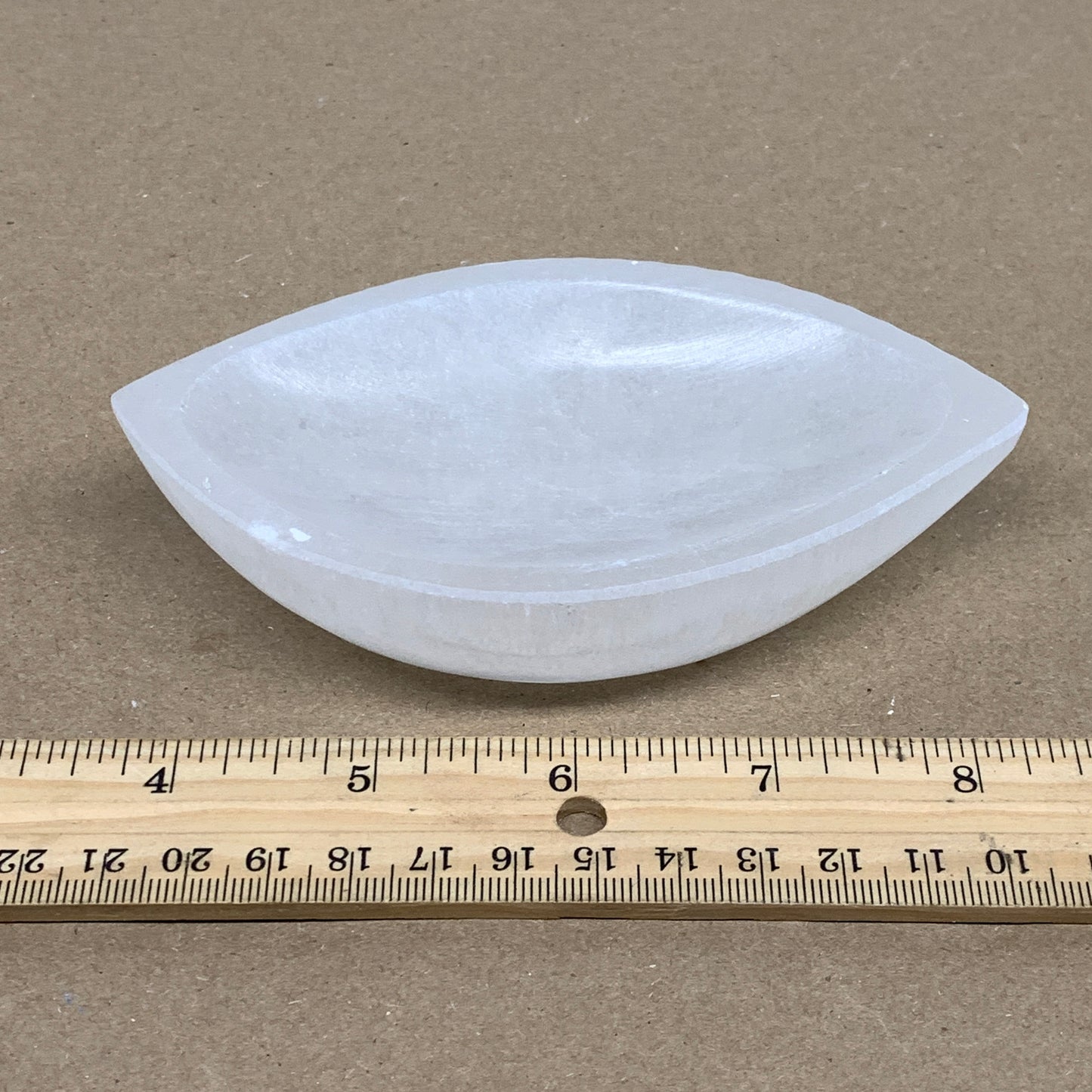 226g, 4.7"x2.6"x1.1", Natural Eye Shape Selenite Bowl Crystals, B36172